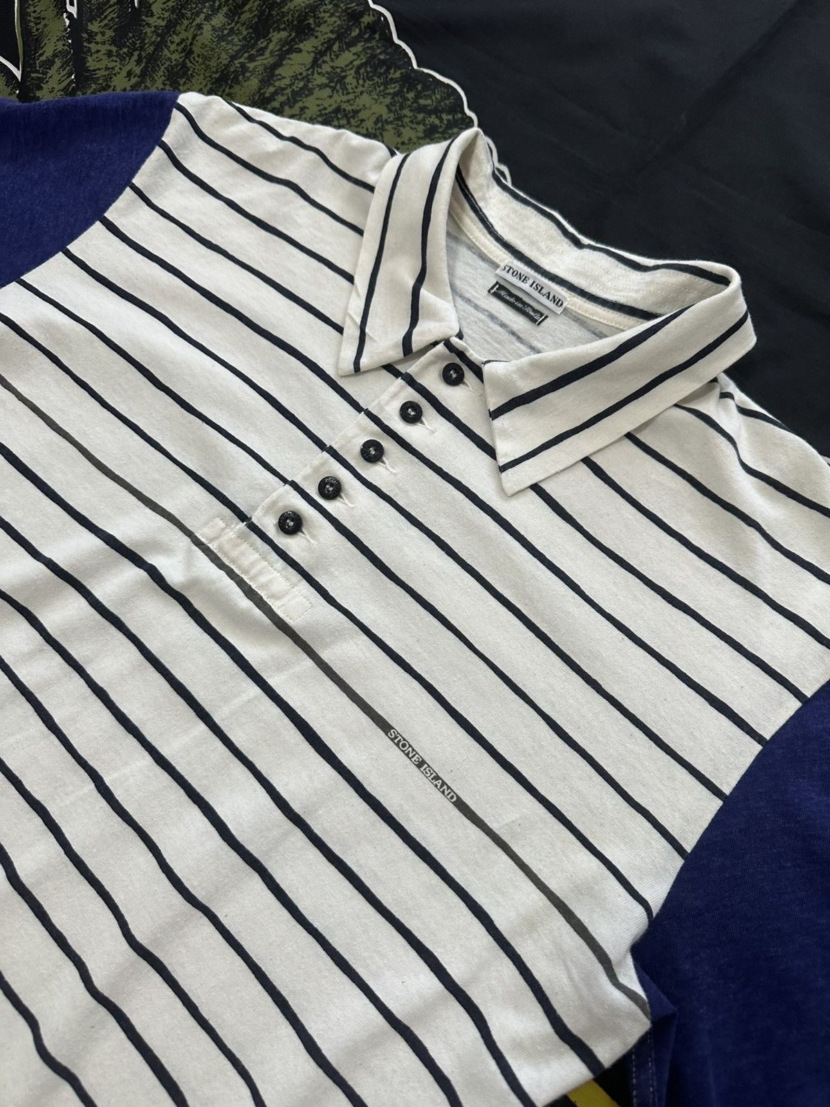 Stone Island × Vintage Vintage Rare Stone Island Polo Long sleeve 80’s 90’s Size US M / EU 48-50 / 2 - 2 Thumbnail