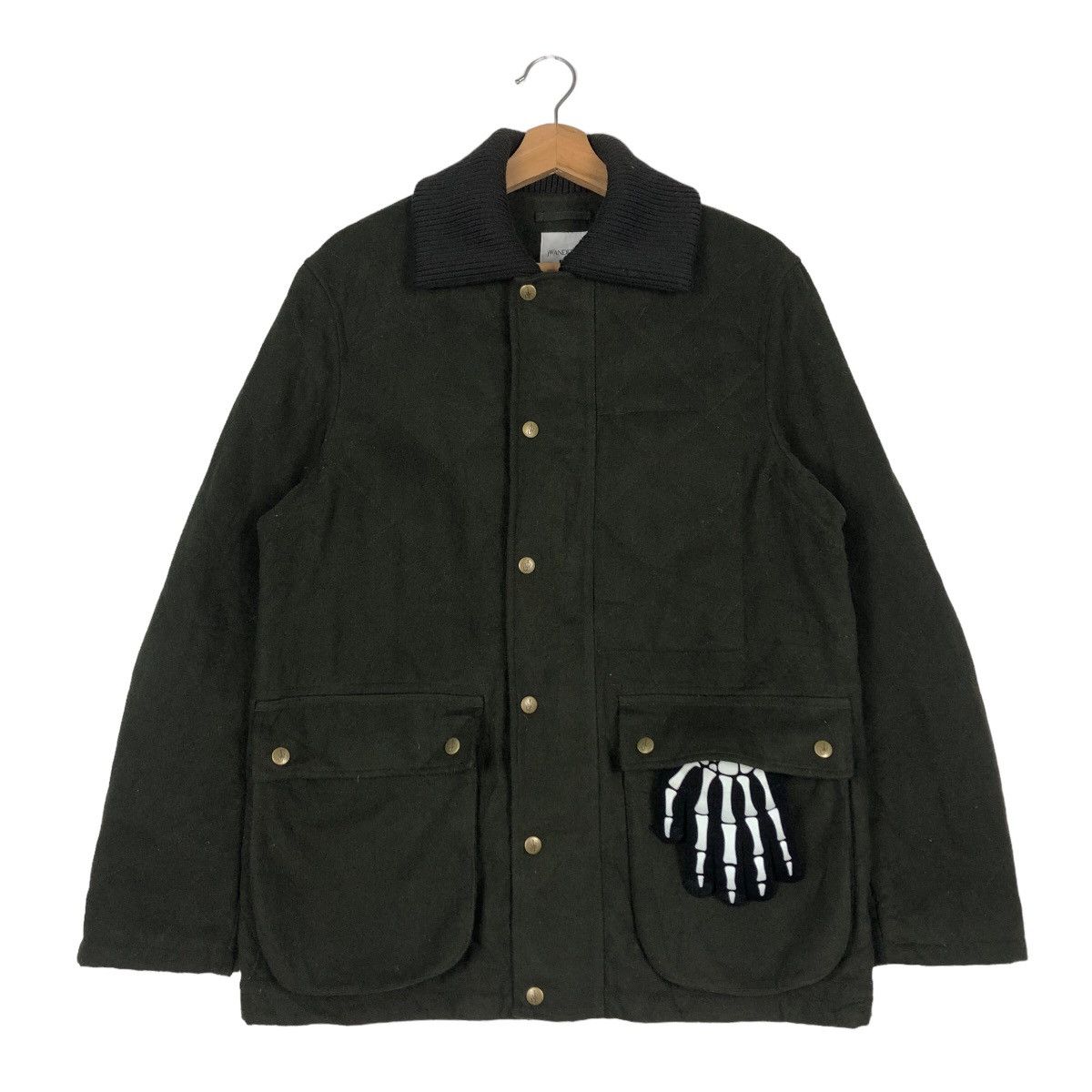 JW Anderson 🔥Dark Green Wool Chore Inspector Cargo Jacket Uniqlo Japan Size US L / EU 52-54 / 3 - 2 Thumbnail