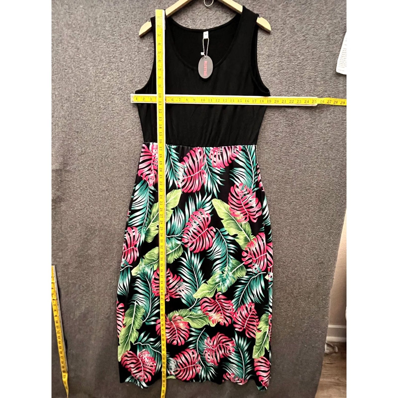 Vintage Bluetime Women's Sleeveless Floral Print Maxi Dress XL Size XL / US 12-14 / IT 48-50 - 4 Thumbnail