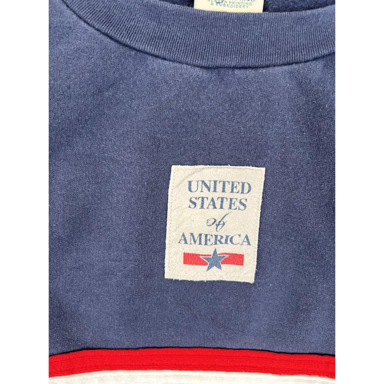 Vintage VINTAGE Artisans Sweatshirt Mens M Blue USA Patriotic Crew Neck Graphic Print 90s Size US M / EU 48-50 / 2 - 2 Thumbnail