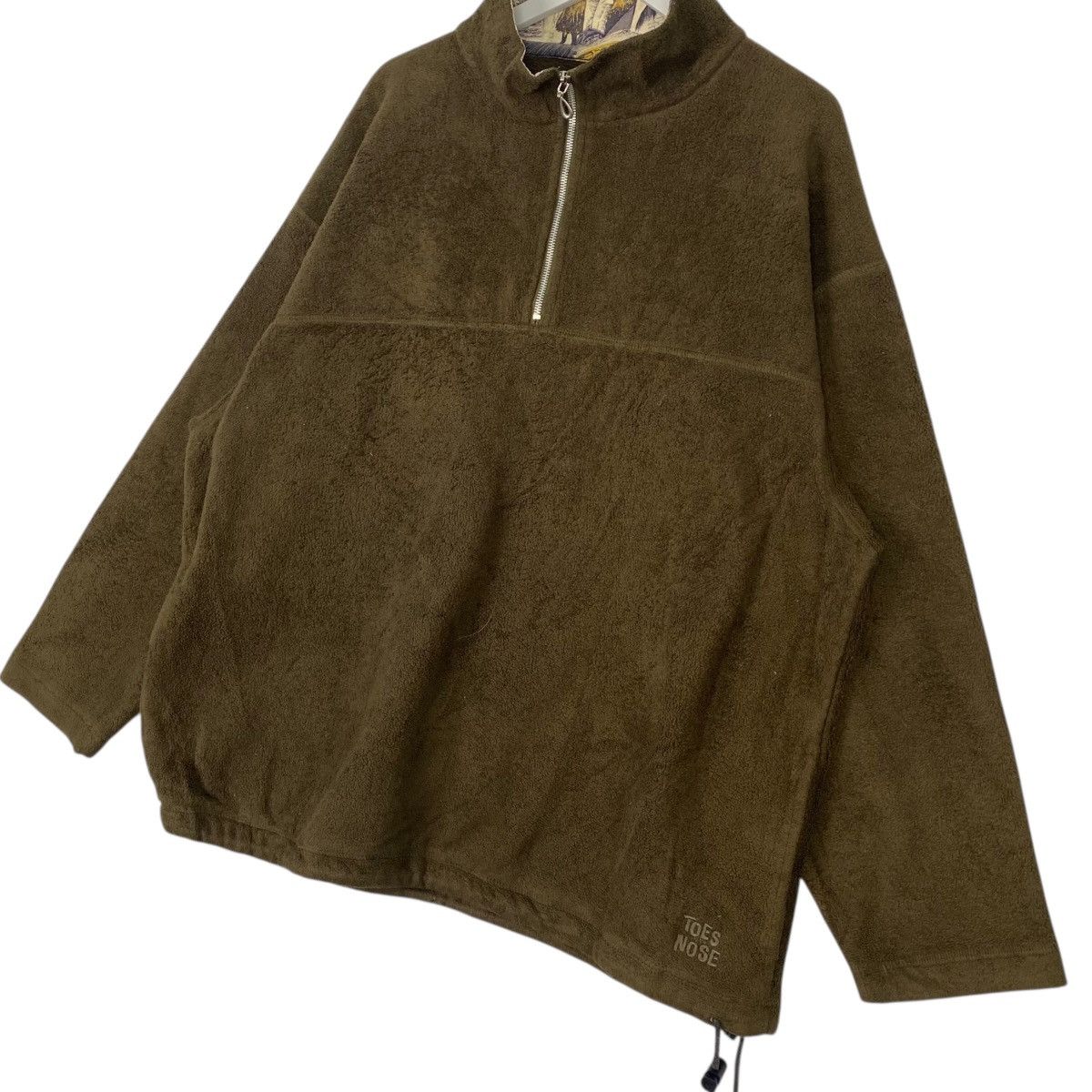 Vintage Toes On The Nose Fleece Full Zip Hoodie Brown Size L