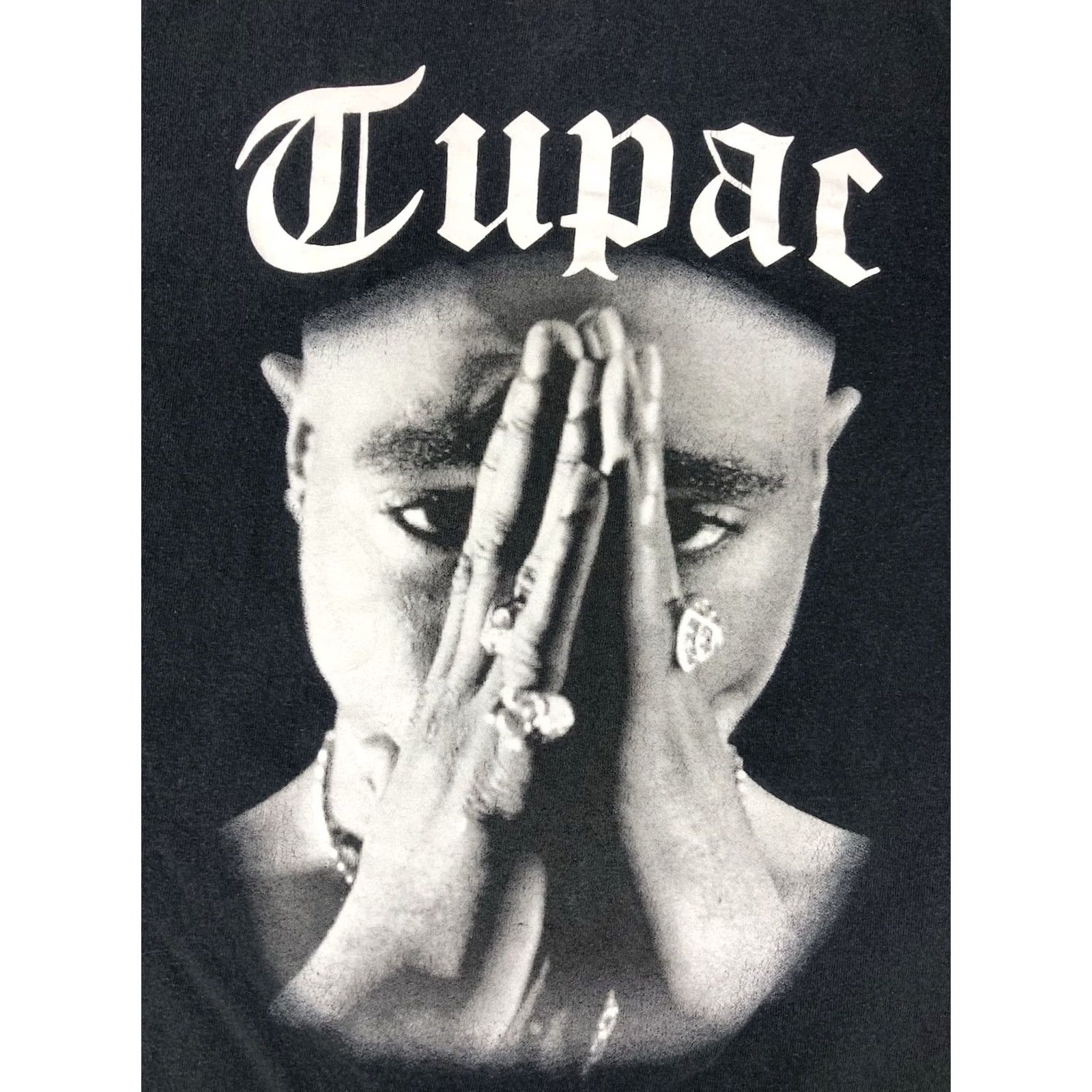 Vintage Cross Colours 2pac Tupac Shakur Retro Graphic T-shirt Men Large Black Music Shirt Size US L / EU 52-54 / 3 - 2 Thumbnail
