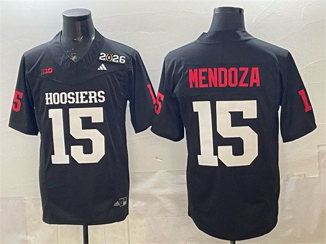Other Men's Indiana Hoosiers #15 Fernando Mendoza Black Jersey Size US L / EU 52-54 / 3 - 1 Thumbnail