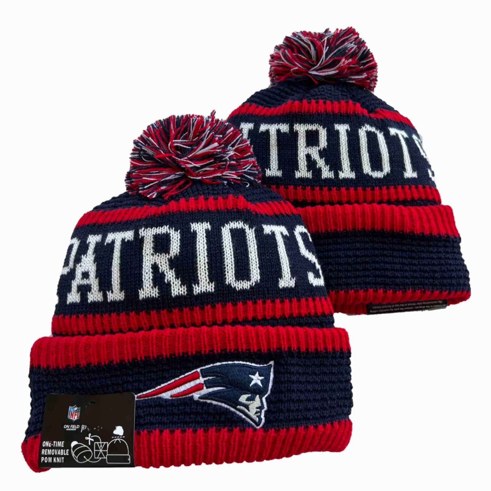 Other NWT New England Patriots Sports Pom Beanie Fleece Unisex Size ONE SIZE - 1 Thumbnail