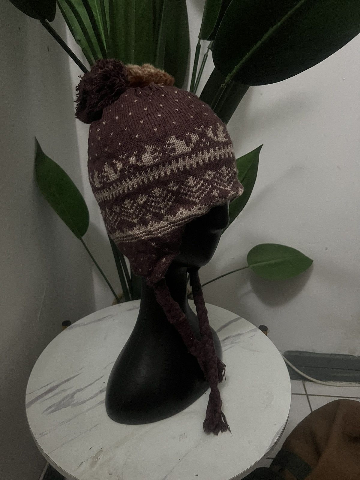 Vintage NAVAJO EAR FLAT BEANIE HAT Size ONE SIZE - 1 Thumbnail
