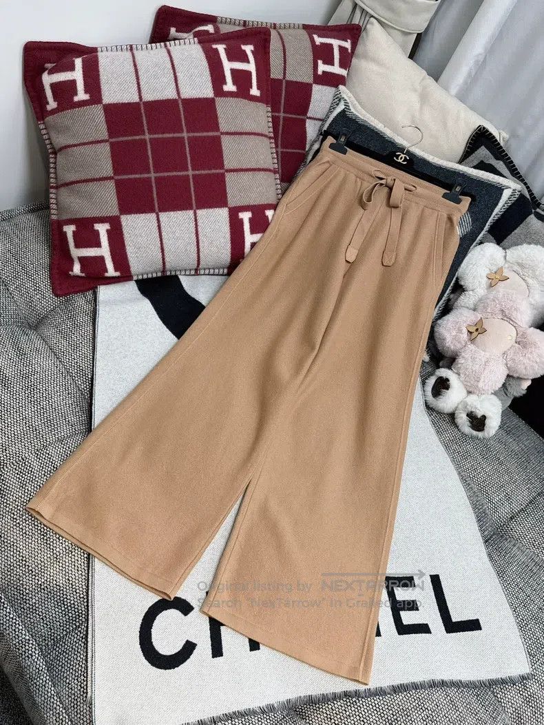Loro Piana Loro Piana Caramel color knitted drawstring casual pants, Size 24" / US 00 / IT 34 - 5 Thumbnail