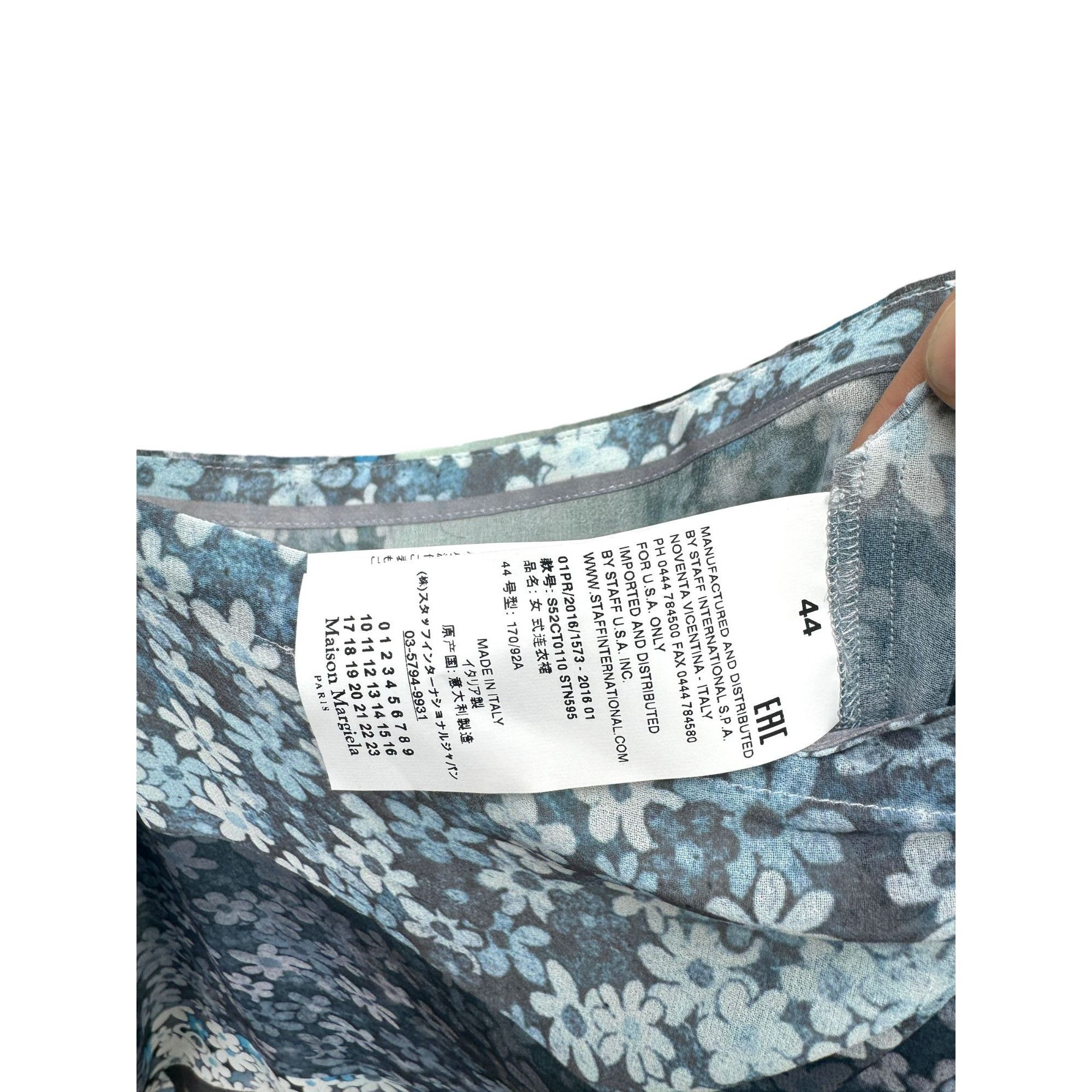 Maison Margiela Fusion Navy White Sheer Dress Size M / US 6-8 / IT 42-44 - 4 Thumbnail