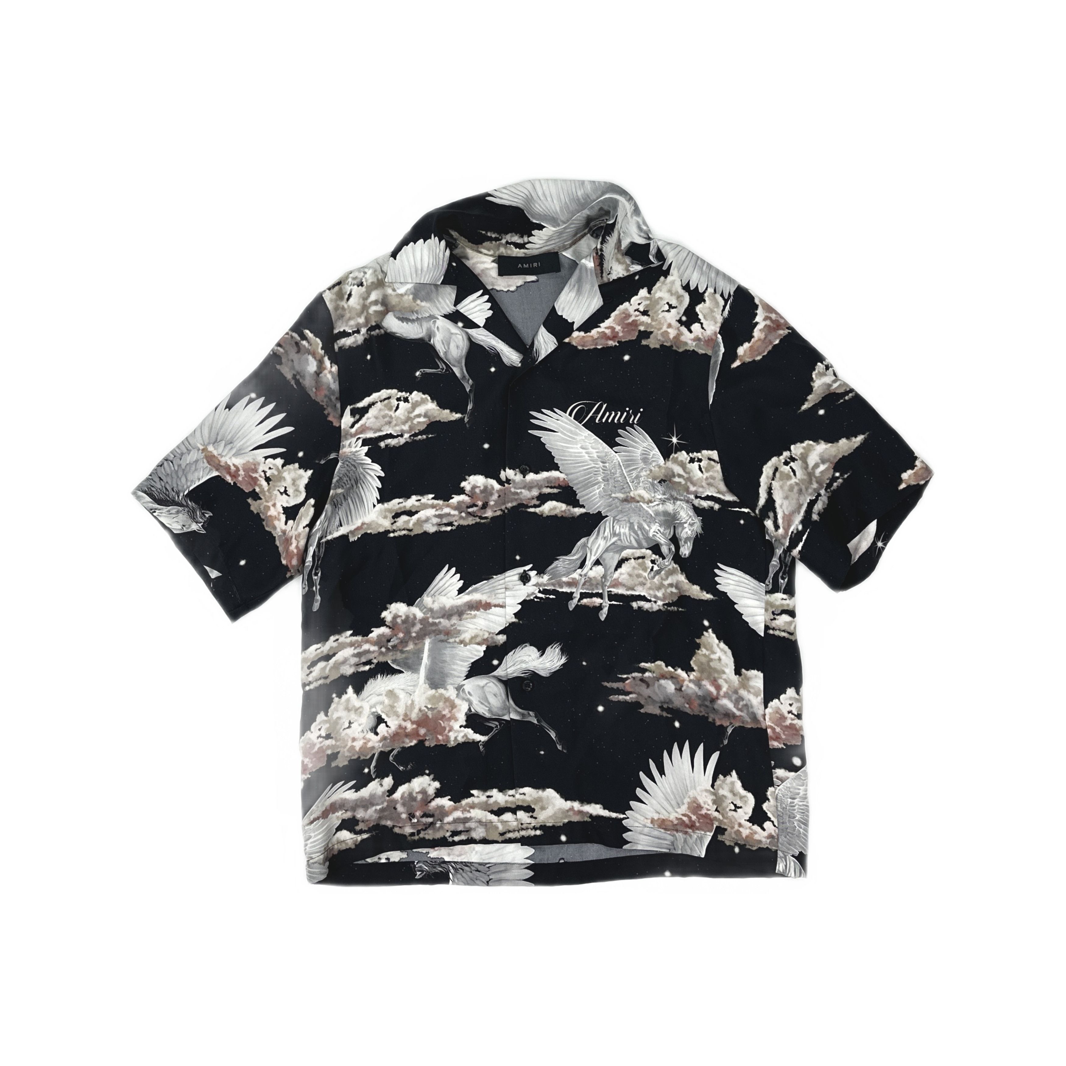 Amiri AMIRI Pegasus Print Silk Shirt Size M Size US M / EU 48-50 / 2 - 1 Thumbnail