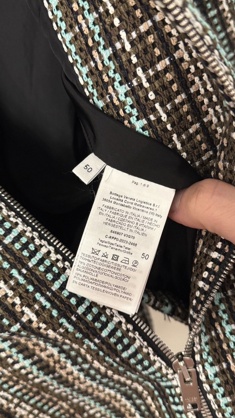 Bottega Veneta Bottega Veneta Cotton- Blend Blouson Jacket size 50 Size US M / EU 48-50 / 2 - 6 Thumbnail
