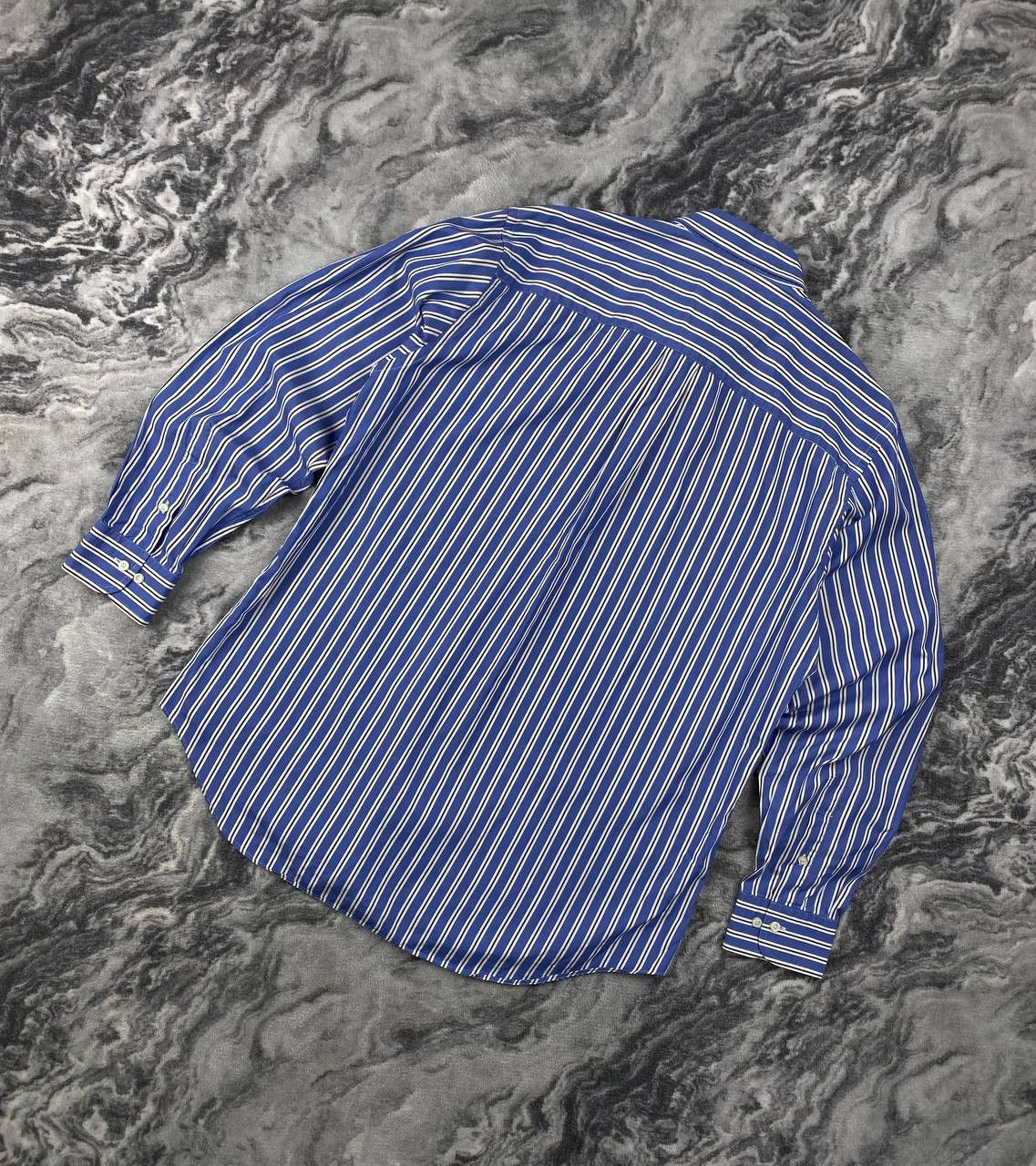 Burberry Burberry Long Sleeve Shirt Buttons Striped Men Size L Blue Size US L / EU 52-54 / 3 - 10 Thumbnail