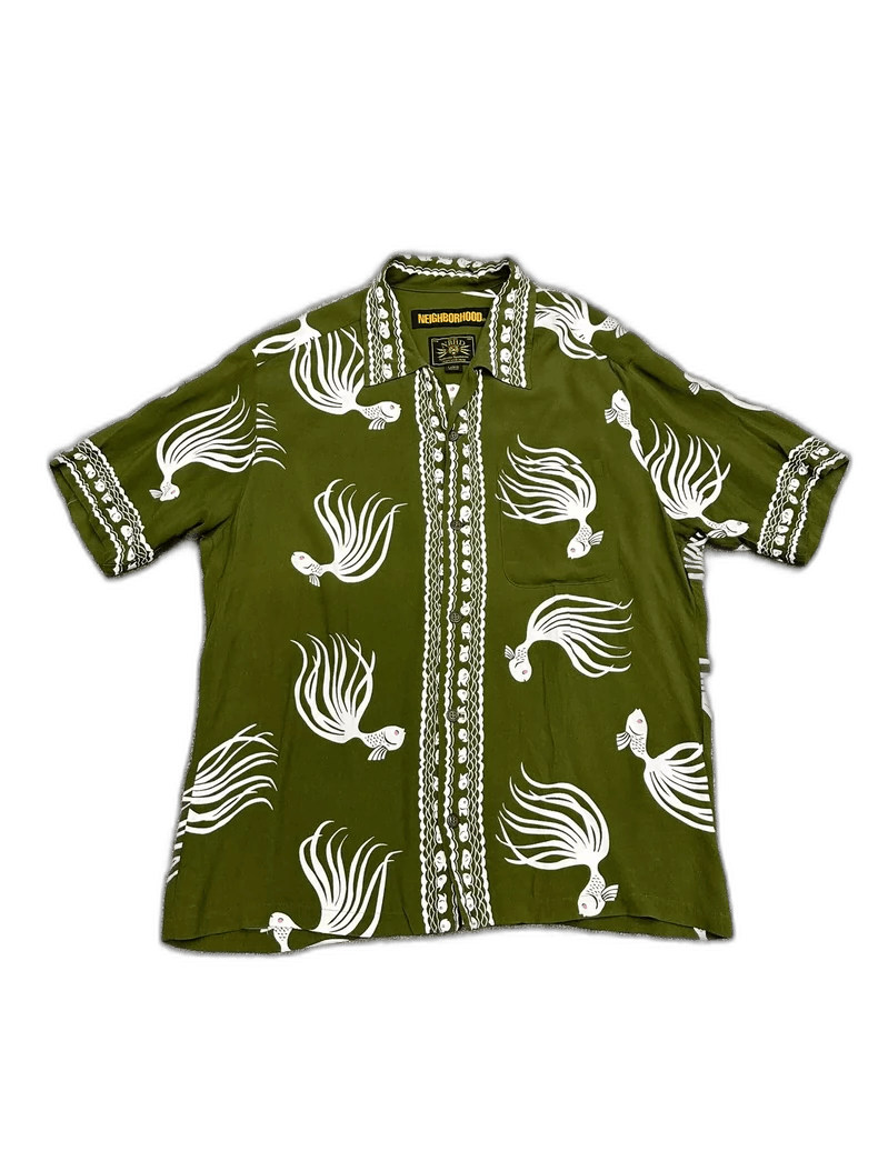 Neighborhood Neighborhood Goldfish Print Short Sleeve Shirt Size US L / EU 52-54 / 3 - 1 Thumbnail