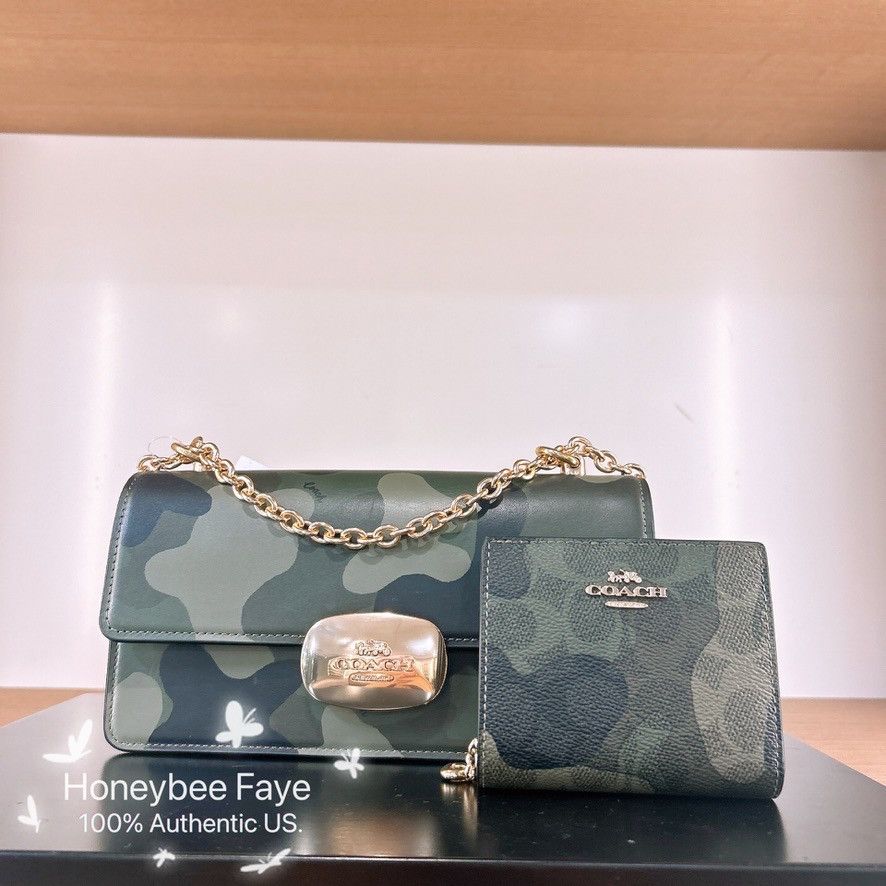 Coach Snap Wallet In Signature Camo Print CW538 Size ONE SIZE - 6 Thumbnail
