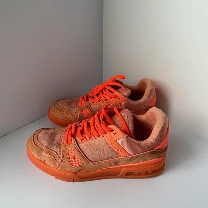 Louis Vuitton Virgil Abloh x Louis Vuitton Orange Trainer Sneakers -2508 Size US 8 / EU 41 - 1 Thumbnail