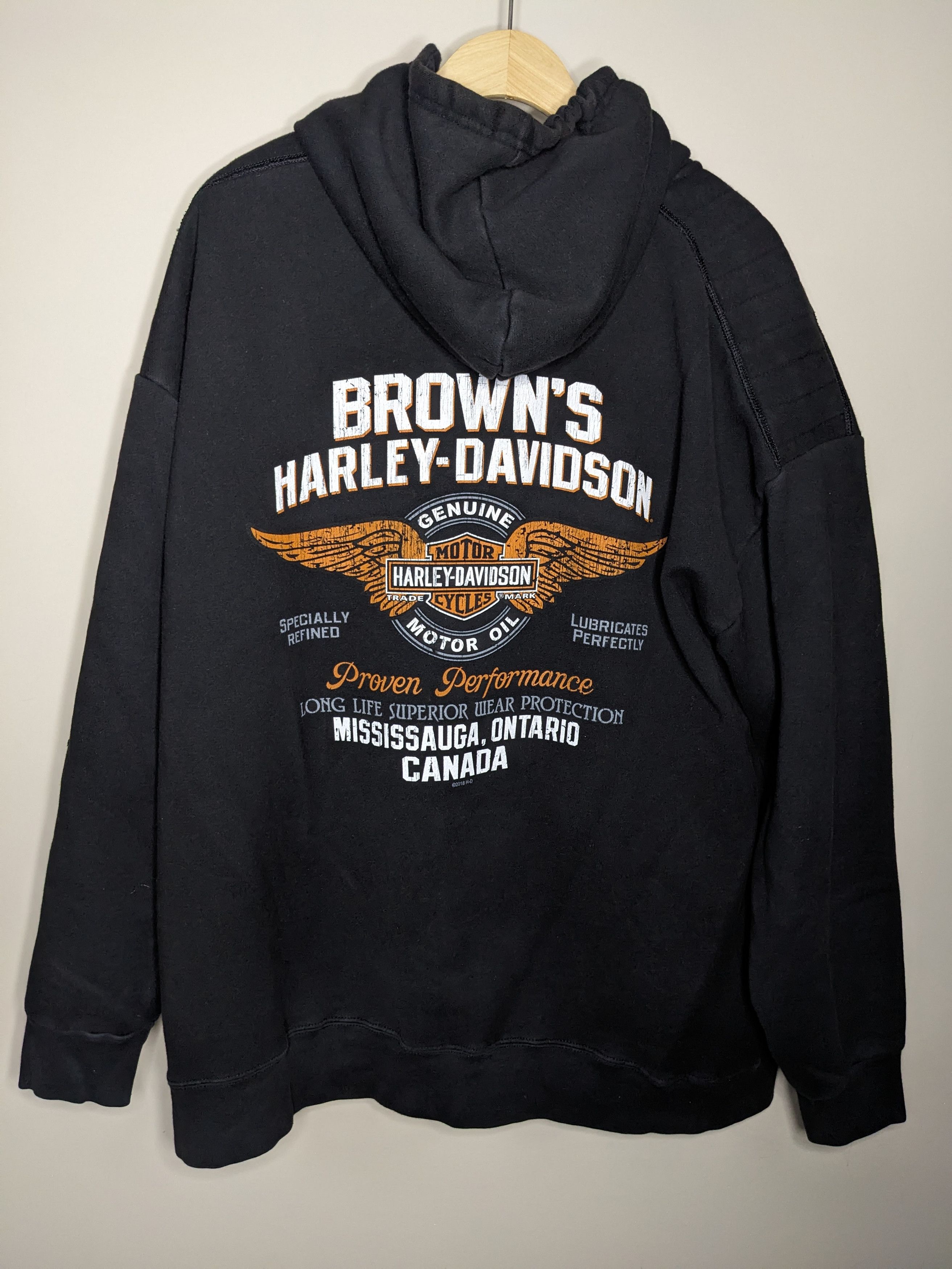 Harley Davidson Harley Davidson Full Zip Sweater Sz XL Black Graphic Hoodie Size US XL / EU 56 / 4 - 4 Thumbnail