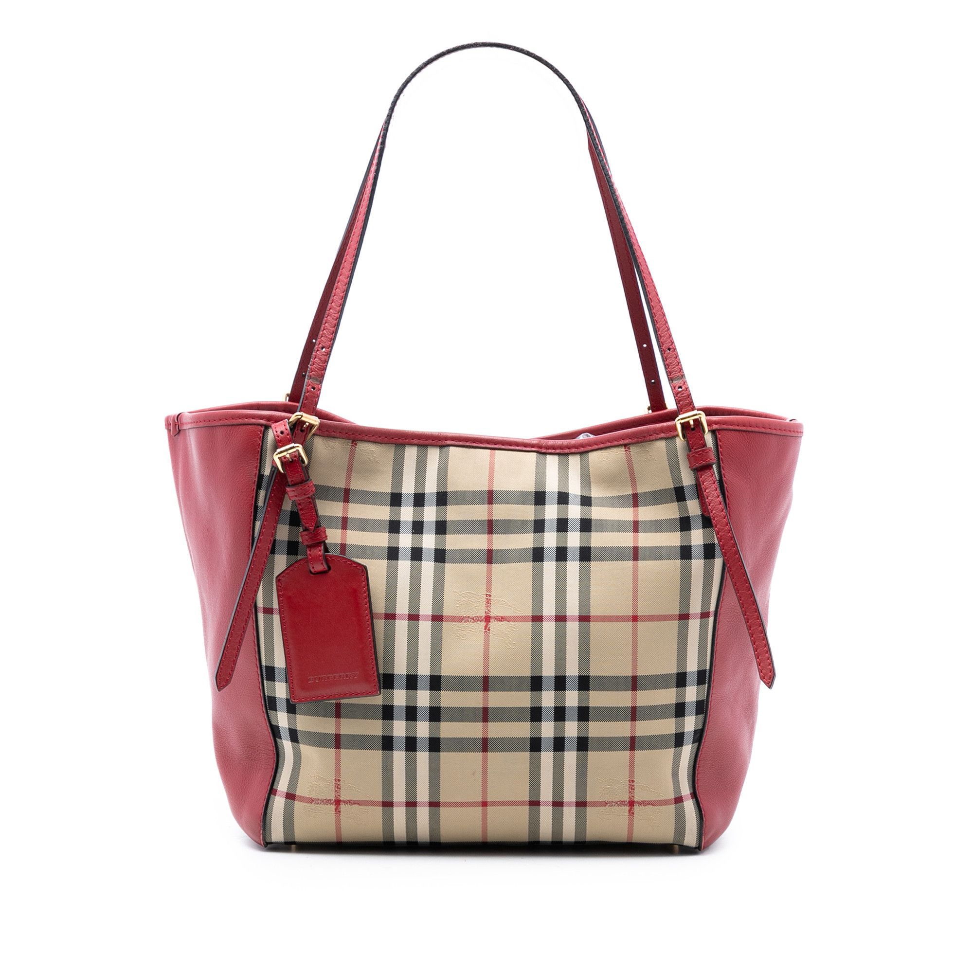 Burberry Burberry Small Haymarket Check Canvas and Leather Canterbury Tote Size ONE SIZE - 1 Thumbnail