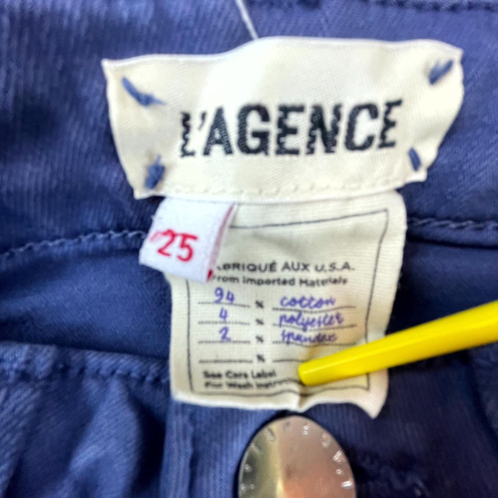 L'AGENCE L'Agence Margot Cropped Skinny Jeans Women 25 Blue Pastel Size 25" / US 0 / IT 36 - 3 Thumbnail
