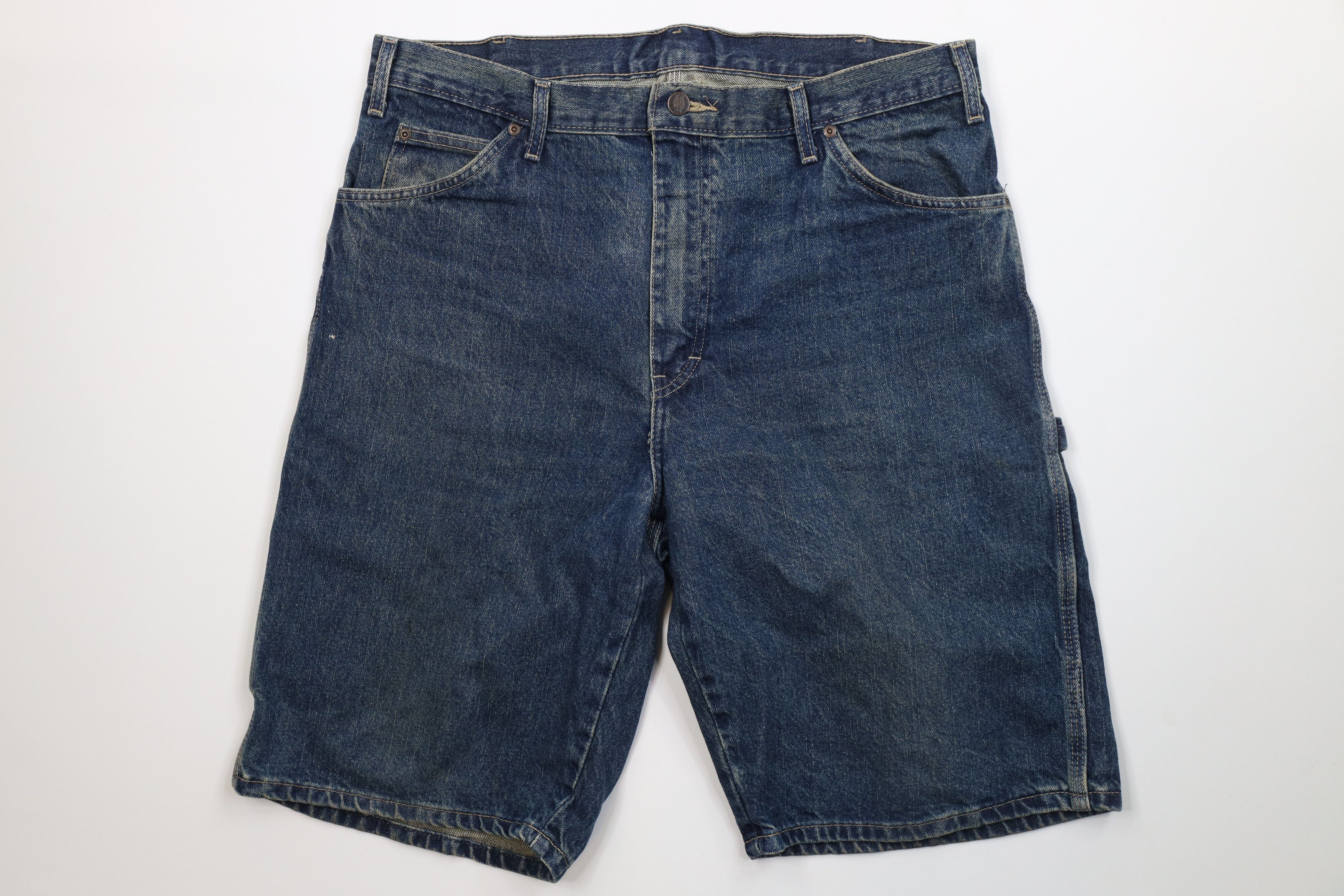 Dickies Vintage Y2K Dickies Relaxed Fit Dungaree Denim Jean Shorts Size US 34 / EU 50 - 1 Thumbnail