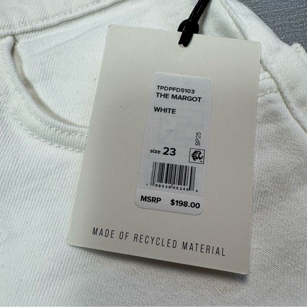 Joe's NWT New $198 Joe's The Margot Slim Ankle White Jeans Size 2 Size 23" - 5 Thumbnail