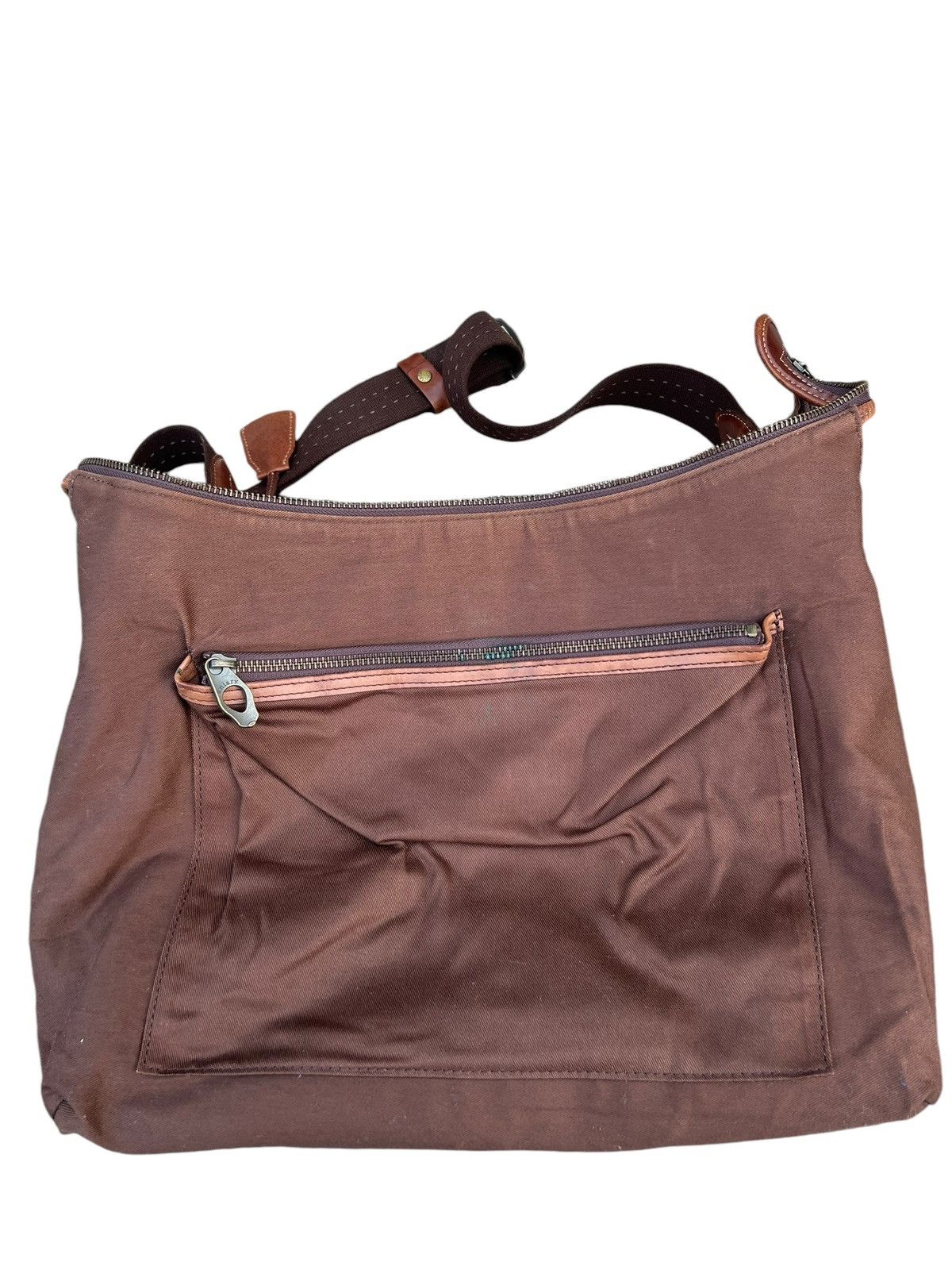 Leather Vintage Aniary Japan Distress Patina Leather 2 Way Bag Size ONE SIZE - 23 Thumbnail