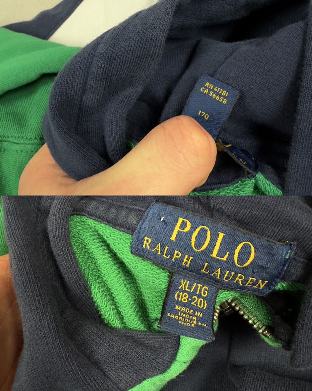 Polo Ralph Lauren Polo Ralph Lauren Multi Cotton Full Zip Hoodie XL (18-20) Size XL / US 12-14 / IT 48-50 - 2 Thumbnail