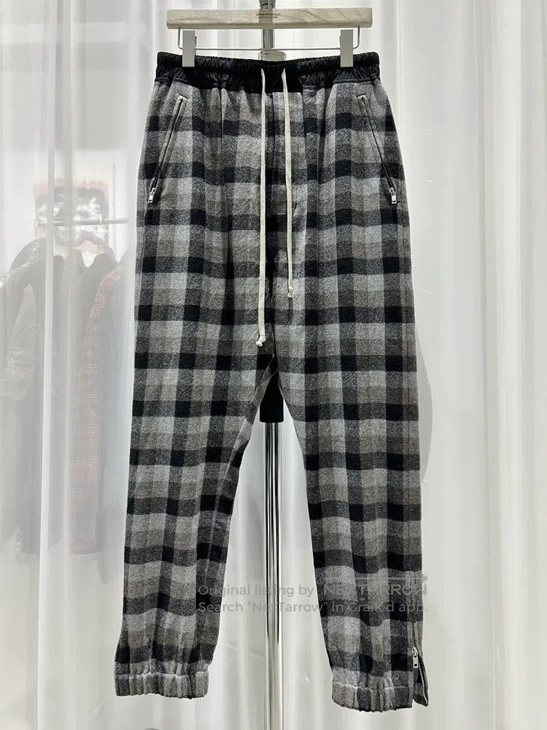 Rick Owens Rick Owens FW19 Wool Flannel Plaid Pants Size US 38 / EU 54 - 1 Thumbnail