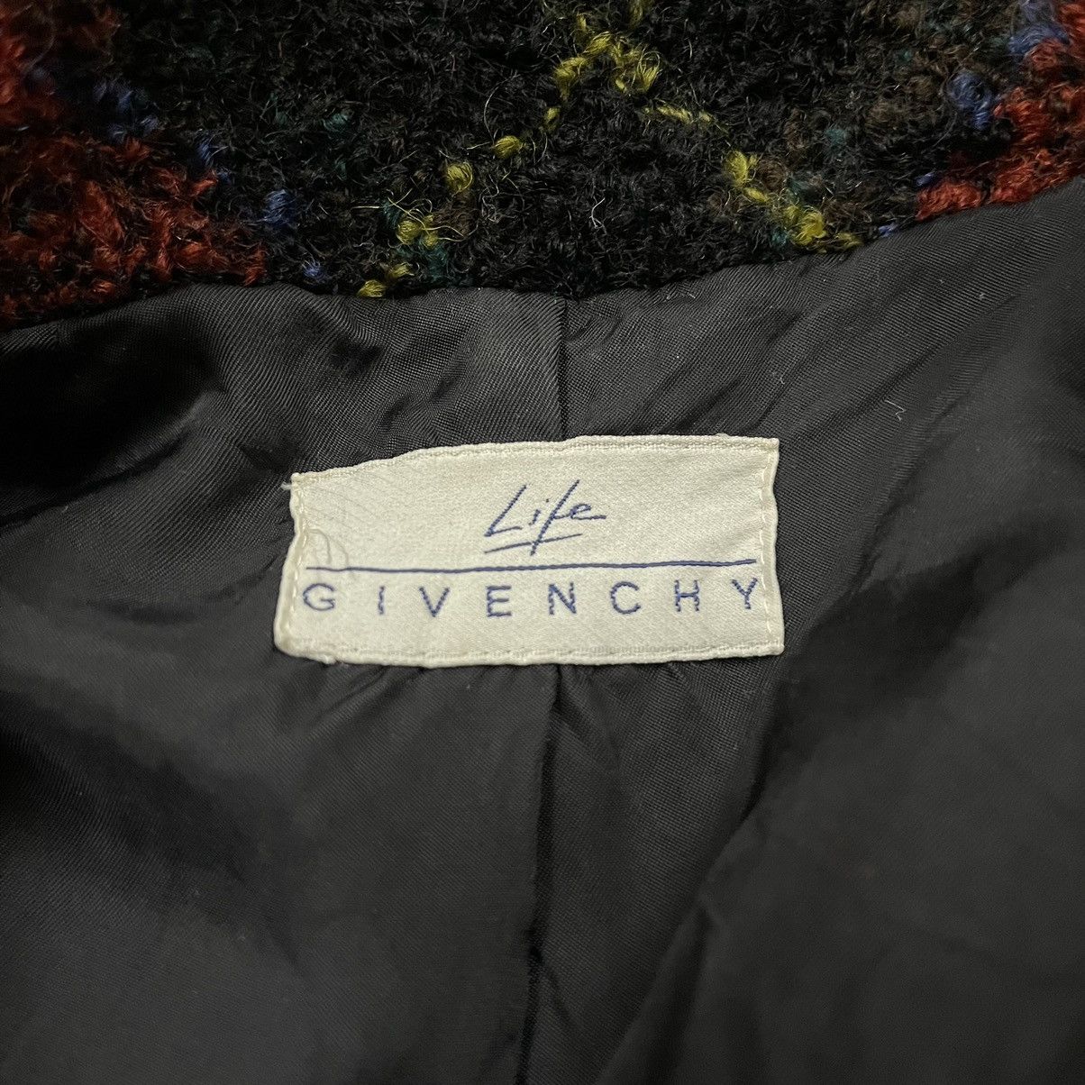 Givenchy Vintage GIVENCHY red tartan coat jacket Size XL / US 12-14 / IT 48-50 - 4 Thumbnail