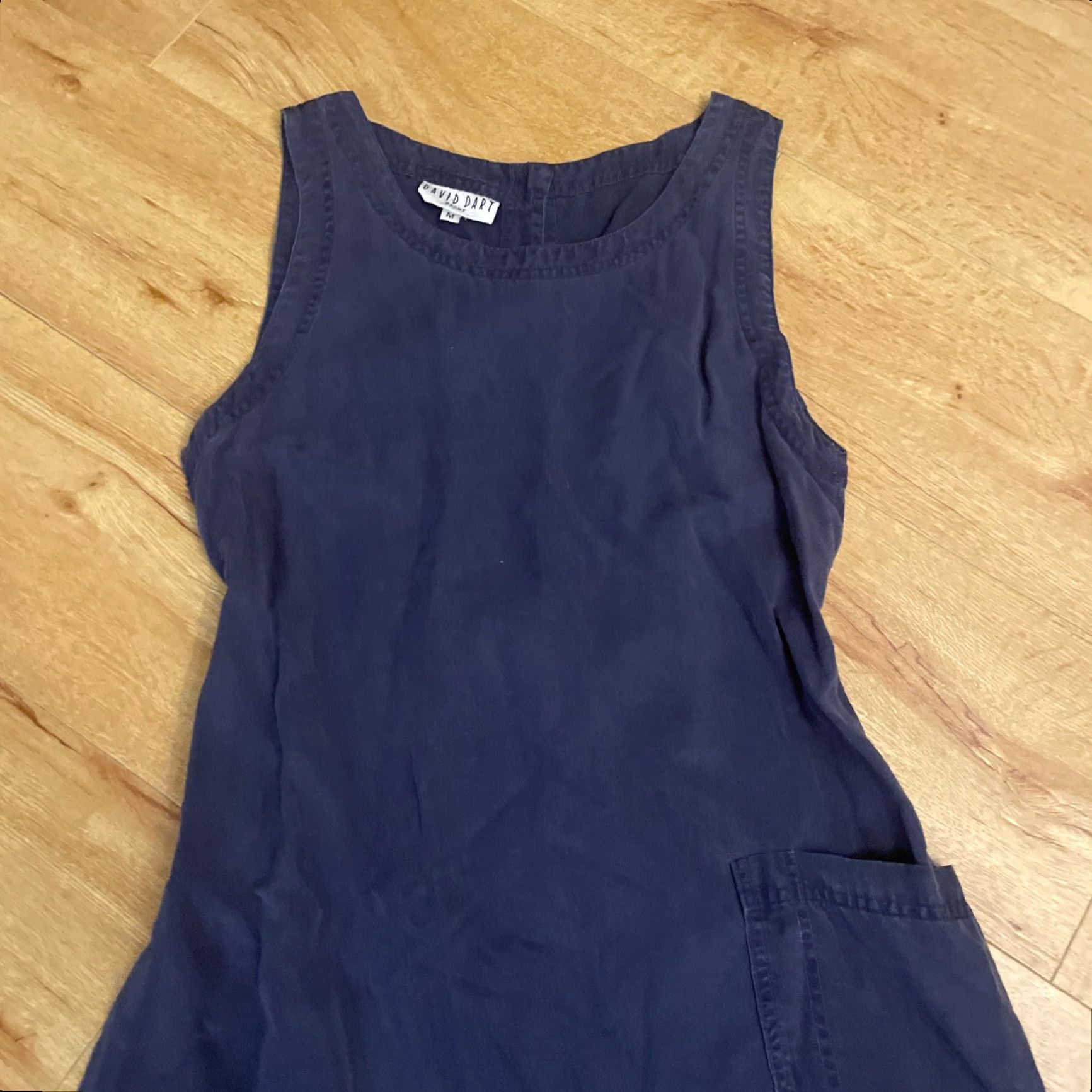 Vintage VINTAGE David Dart Maxi Shirt Dress Long Blue Pocket Button Up Back Modest Y2K Boho Shirt Dress Womens M Blue Bohemian Vestment Size M / US 6-8 / IT 42-44 - 7 Thumbnail