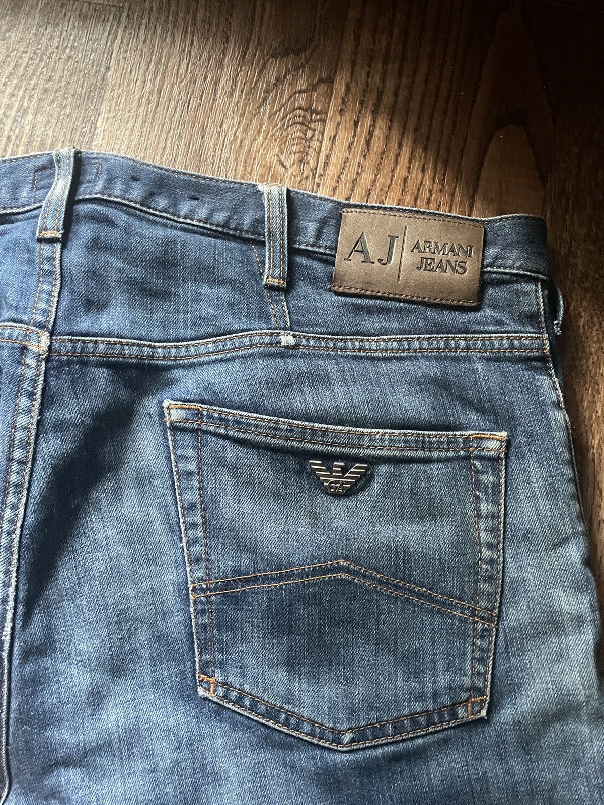 Armani Armani Jeans Metal Logo Pants Blue Mens 38 Size US 38 / EU 54 - 5 Thumbnail