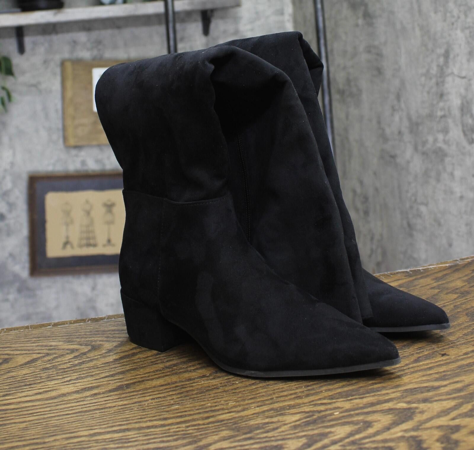 Other Nwt On 34th Over The Knee Dress Boot Black Microsuede 7.5m Size US 7.5 / IT 37.5 - 2 Thumbnail