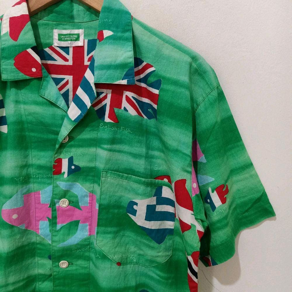 United Colors Of Benetton United Colors of Benetton Hawaiian Shirt Size US L / EU 52-54 / 3 - 6 Thumbnail