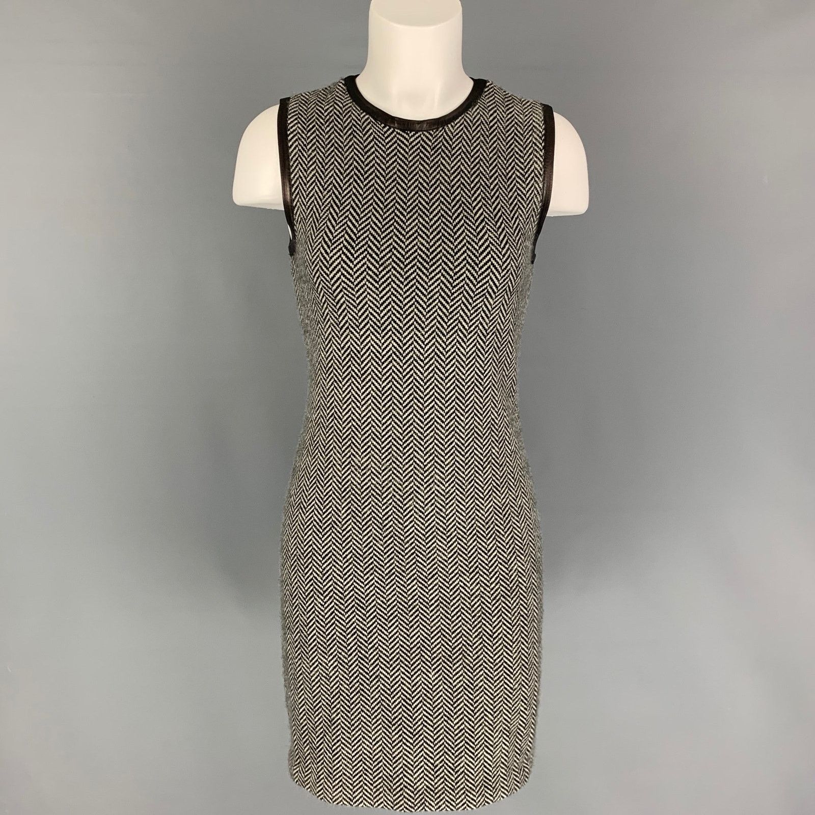 Ralph Lauren RALPH LAUREN Size M Cashmere Herringbone Sleeveless Dress Size M / US 6-8 / IT 42-44 - 1 Thumbnail