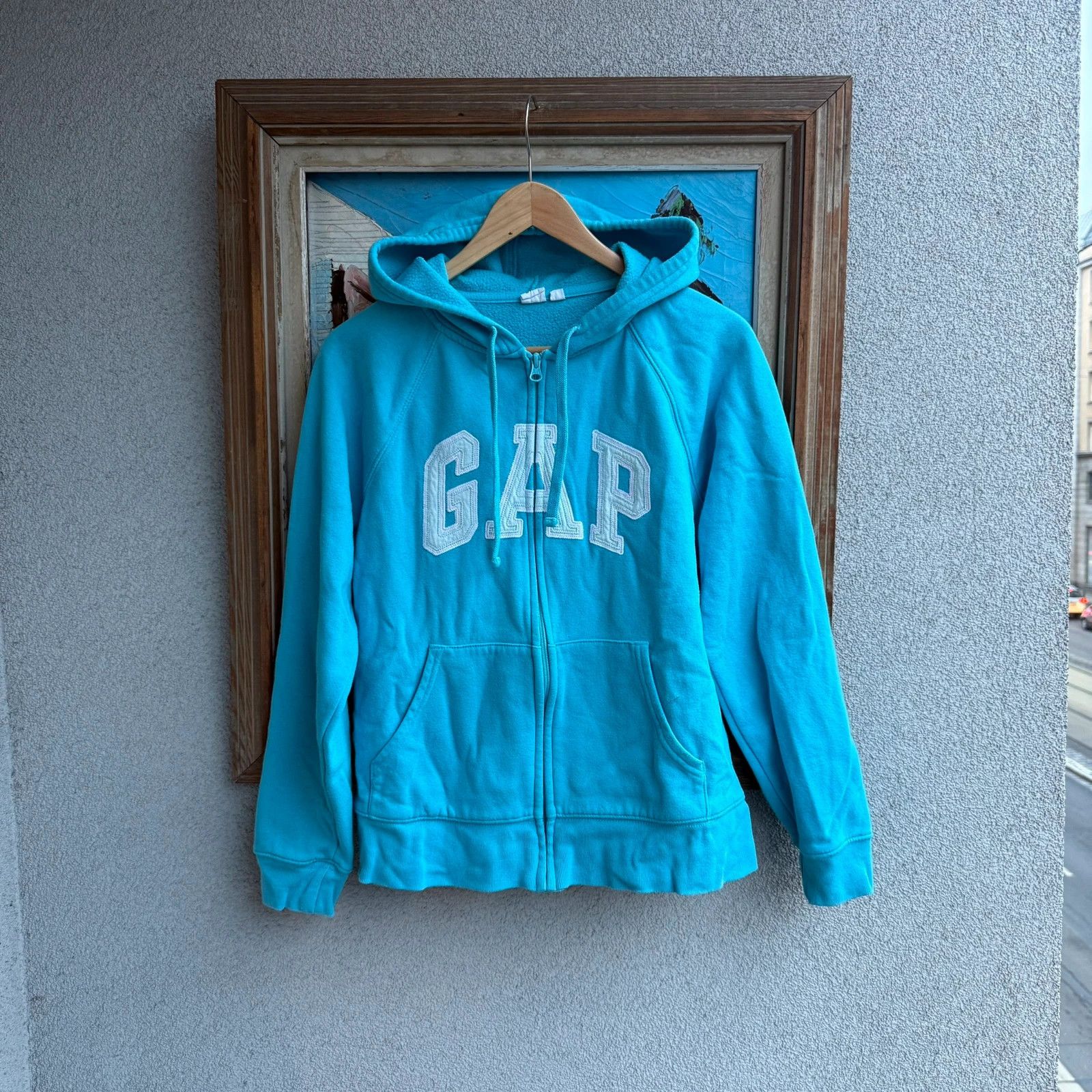 Gap GAP Zip Up Hoodie y2k Womans Sweatshirt Turquise Size M / US 6-8 / IT 42-44 - 1 Thumbnail