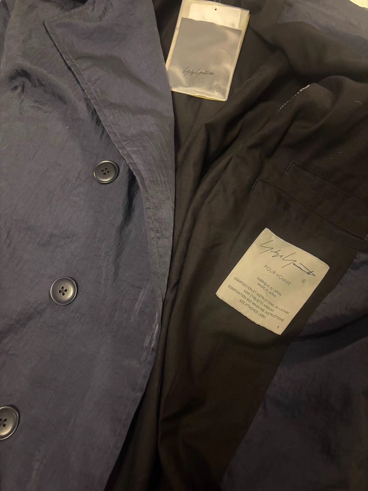 Yohji Yamamoto Yohji Yamamoto 24AW Blue Trench Coat K11 Size US L / EU 52-54 / 3 - 3 Thumbnail