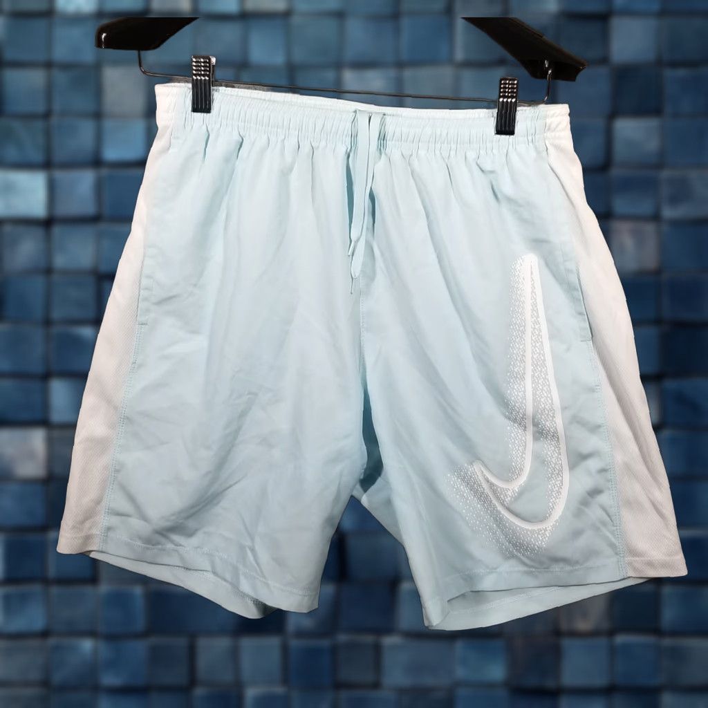 Nike Nike Men's Blue/White Colorblock Athletic Training Shorts Medium Activewear Gym Size US 31 - 1 Thumbnail
