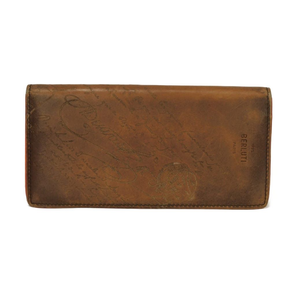 Berluti Berluti Berluti Santal Scritto Venezia Calf Long Wallet Leather Long Wallet DUTY FREE for USA Size ONE SIZE - 1 Thumbnail