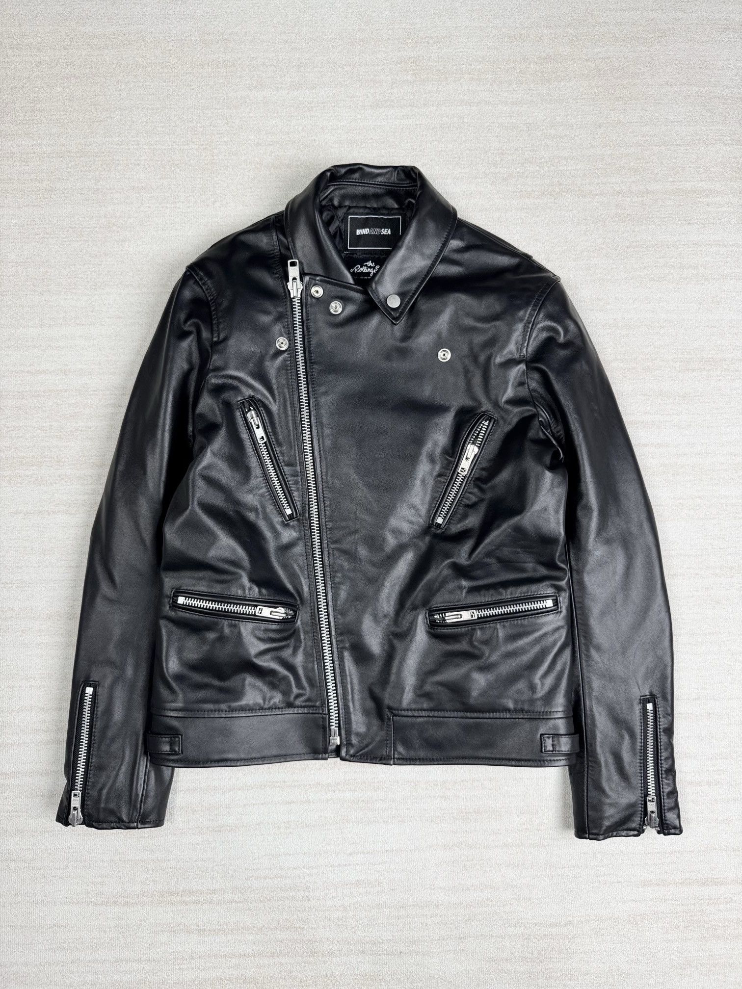 Japanese Brand × The Rolling Stones wind and sea rolling stone leather biker jacket Size US S / EU 44-46 / 1 - 5 Thumbnail