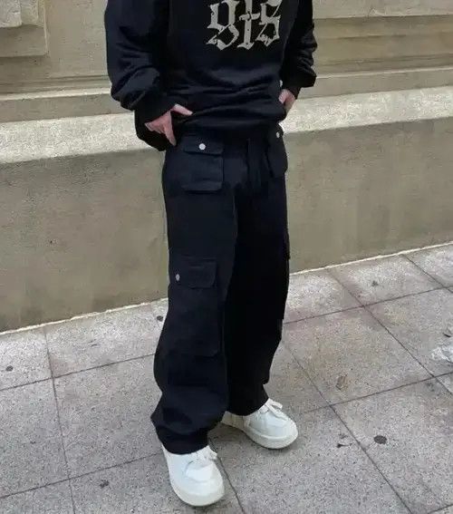 Japanese Brand × Vintage Cargo Pants Black- Korean Streetwear Style Pants Size US 32 / EU 48 - 4 Thumbnail