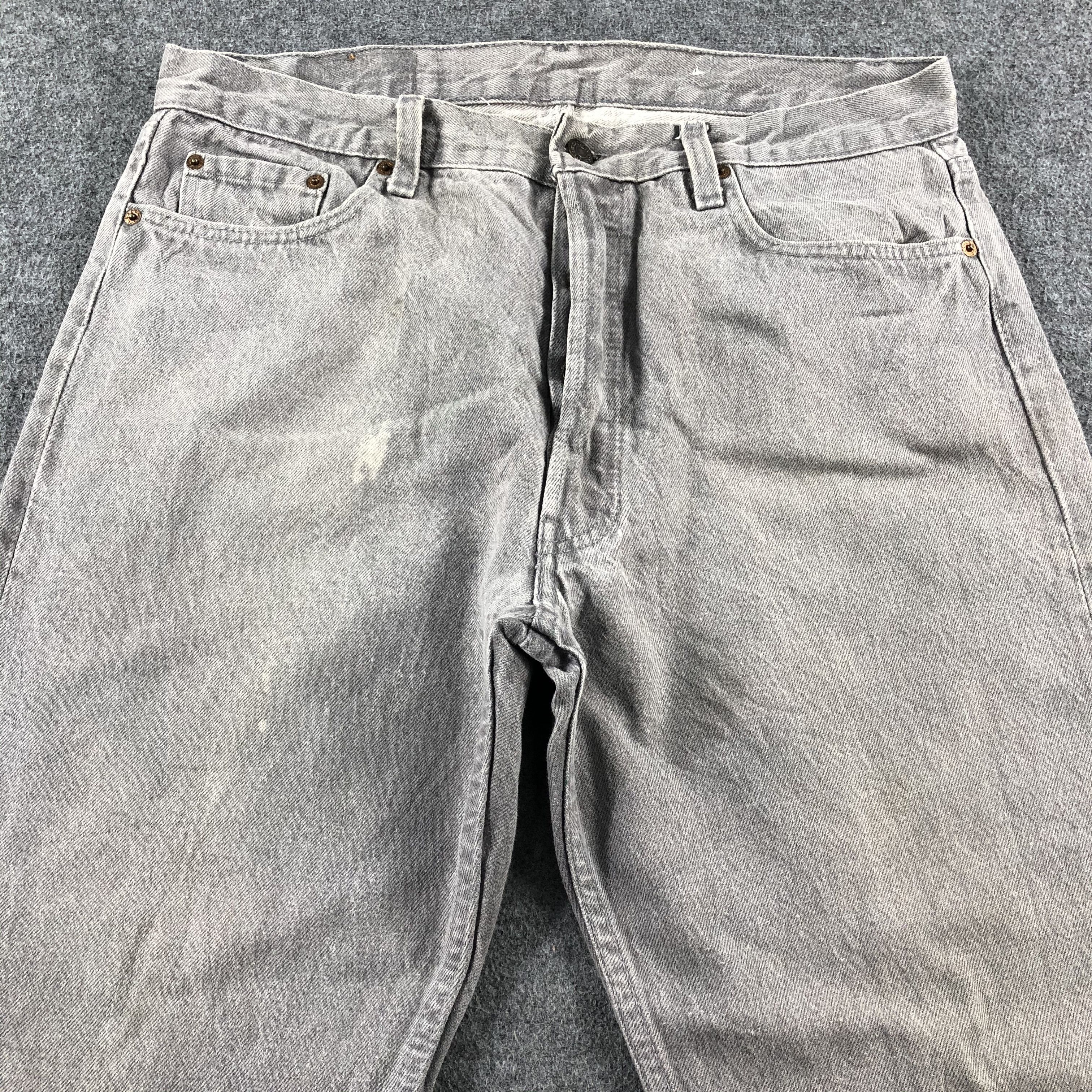 Levi's 90s Vintage Ash Gray Levis 501 Jeans-J2614 Size US 34 / EU 50 - 3 Thumbnail
