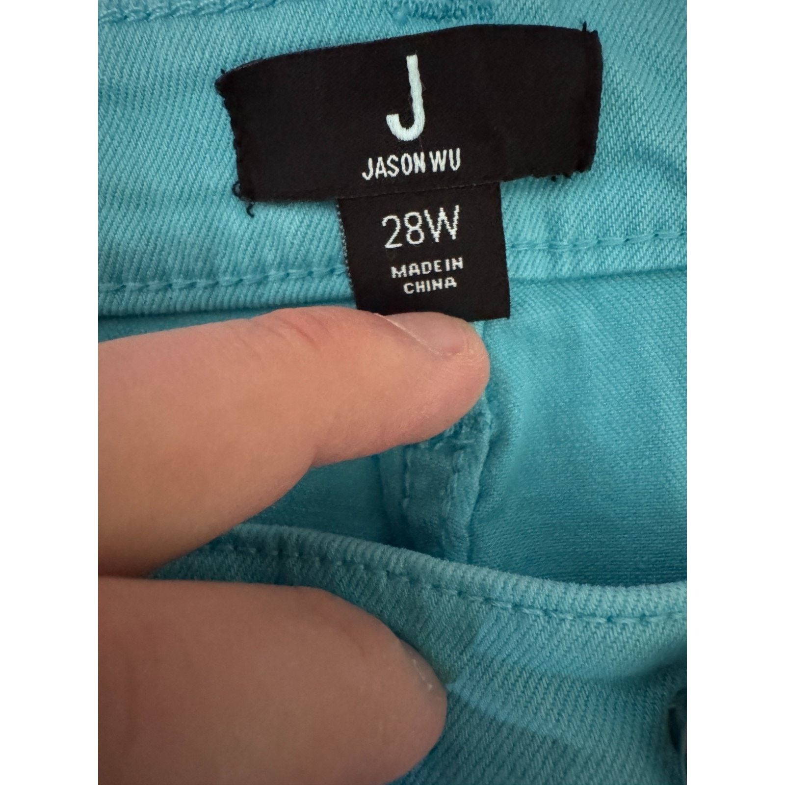 Jason Wu J Jason Wu Denim Straight Leg Cropped Jeans Blue 28W Size 40" / US 18 - 8 Thumbnail