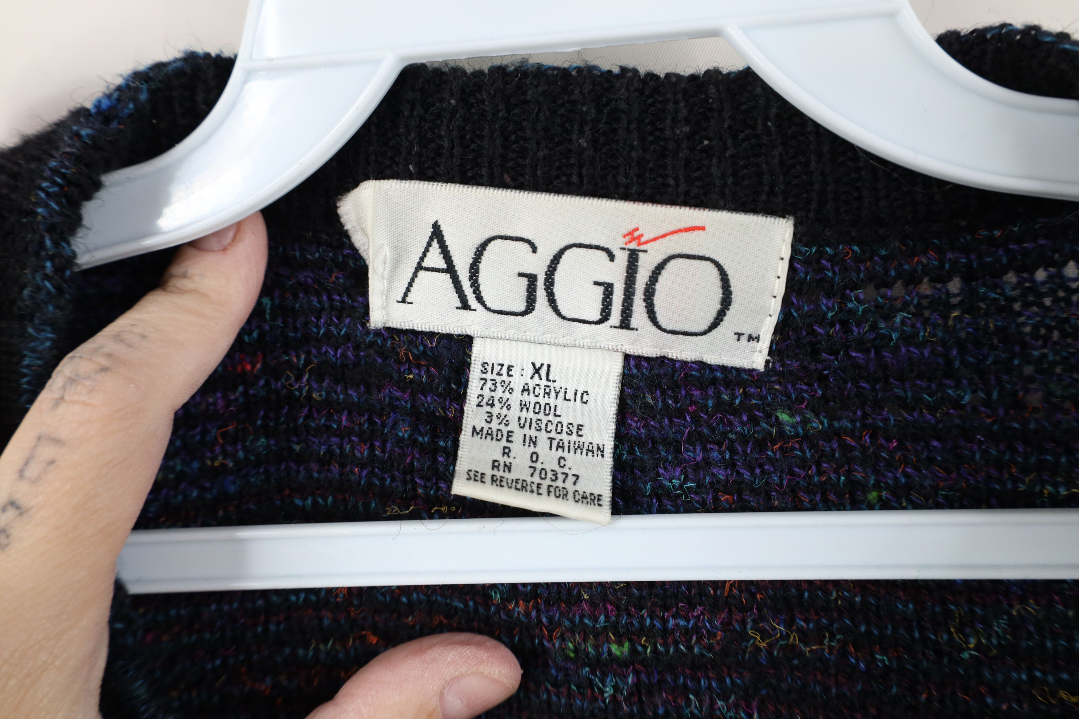 Vintage Vintage 90s Coogi Style Rainbow Wool Blend Knit Sweater Size US XL / EU 56 / 4 - 4 Thumbnail