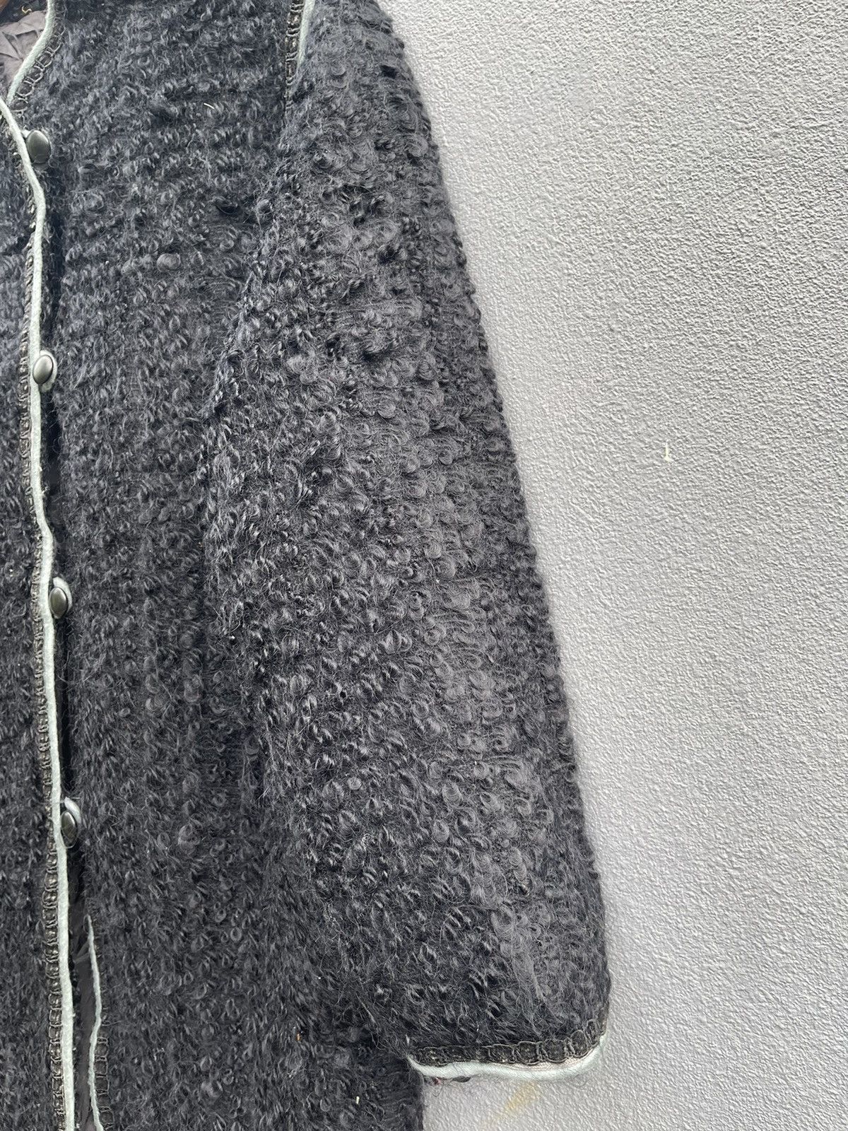 Designer Rare Rond Bonheur Black Textured Wool Jacket - Size 9 Size M / US 6-8 / IT 42-44 - 6 Thumbnail