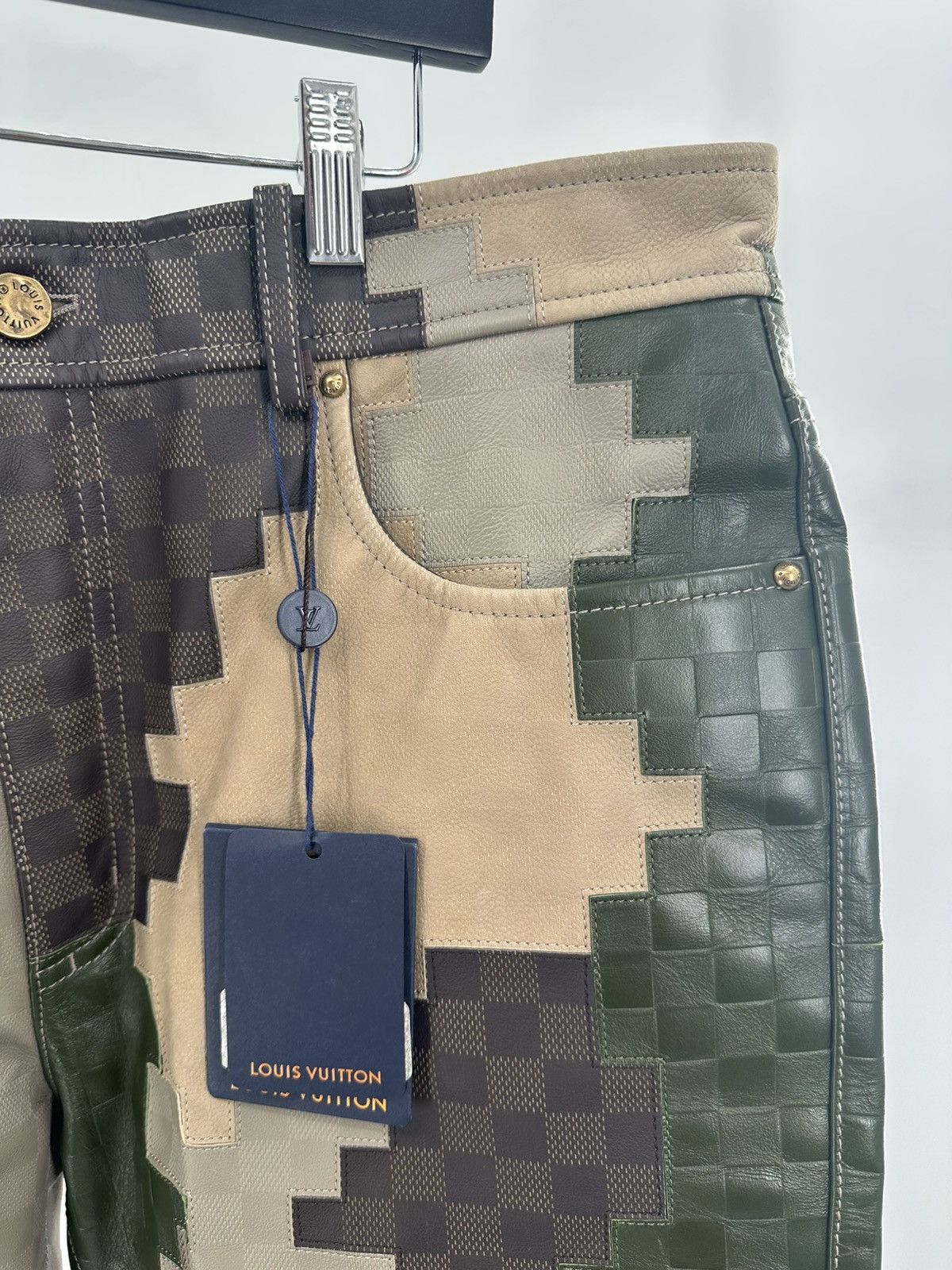 Louis Vuitton Louis Vuitton Damoflage Leather Pants 2024 Size US 38 / EU 54 - 7 Thumbnail