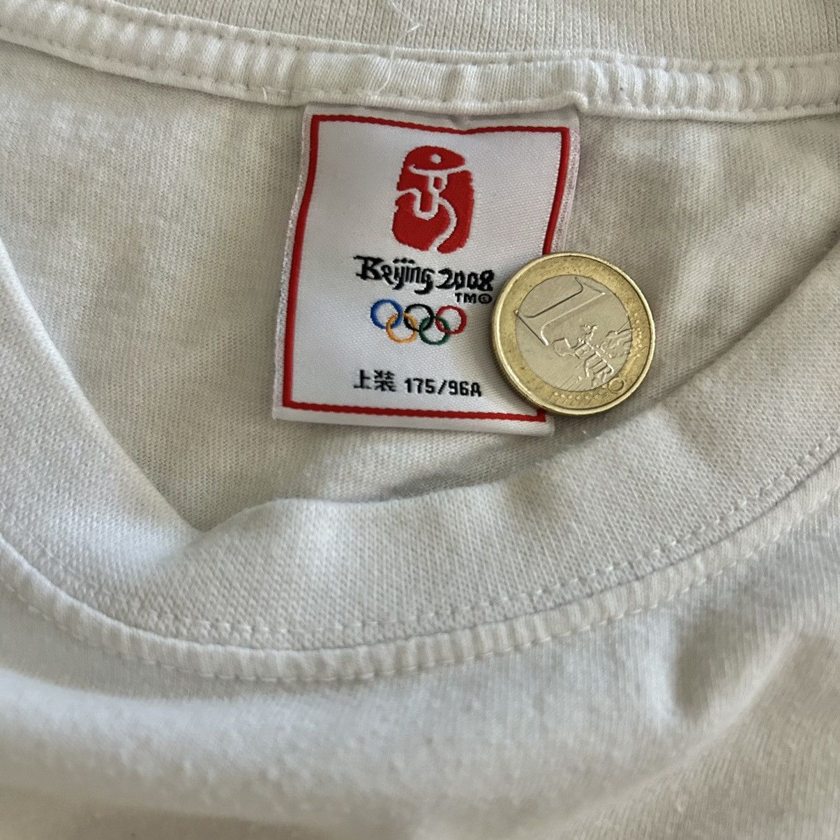 Vintage Beijing 2008 Olympics White T-Shirt Men’s Large Size US L / EU 52-54 / 3 - 7 Thumbnail