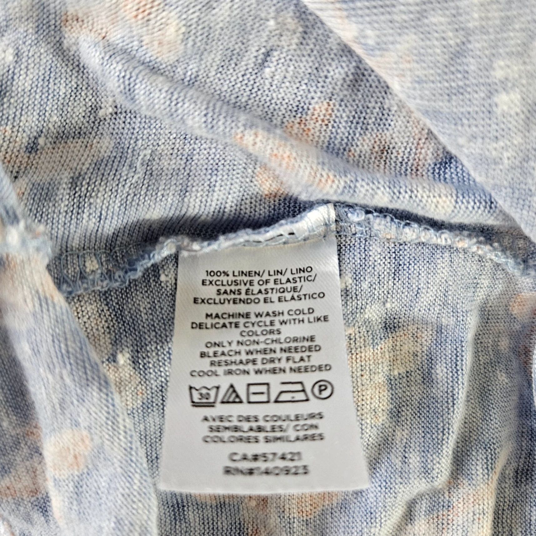 Loft VINTAGE? Ann Taylor LOFT Womens Linen Top Sz Small Blue Bee Print Short Sleeve Shirt Womens S Blue Bee Print Linen Top Size S / US 4 / IT 40 - 4 Thumbnail