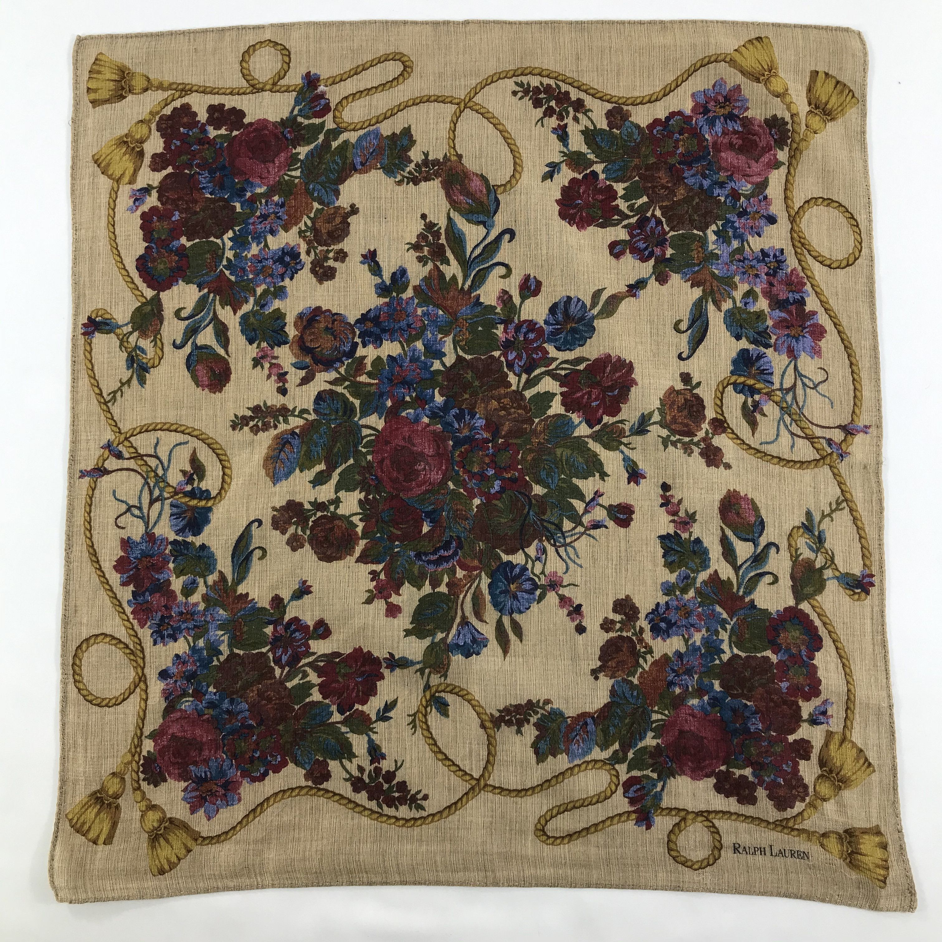 Ralph Lauren × Vintage Ralph Lauren Bandana / Handkerchief / Neckerchief - S1475 Size ONE SIZE - 1 Thumbnail