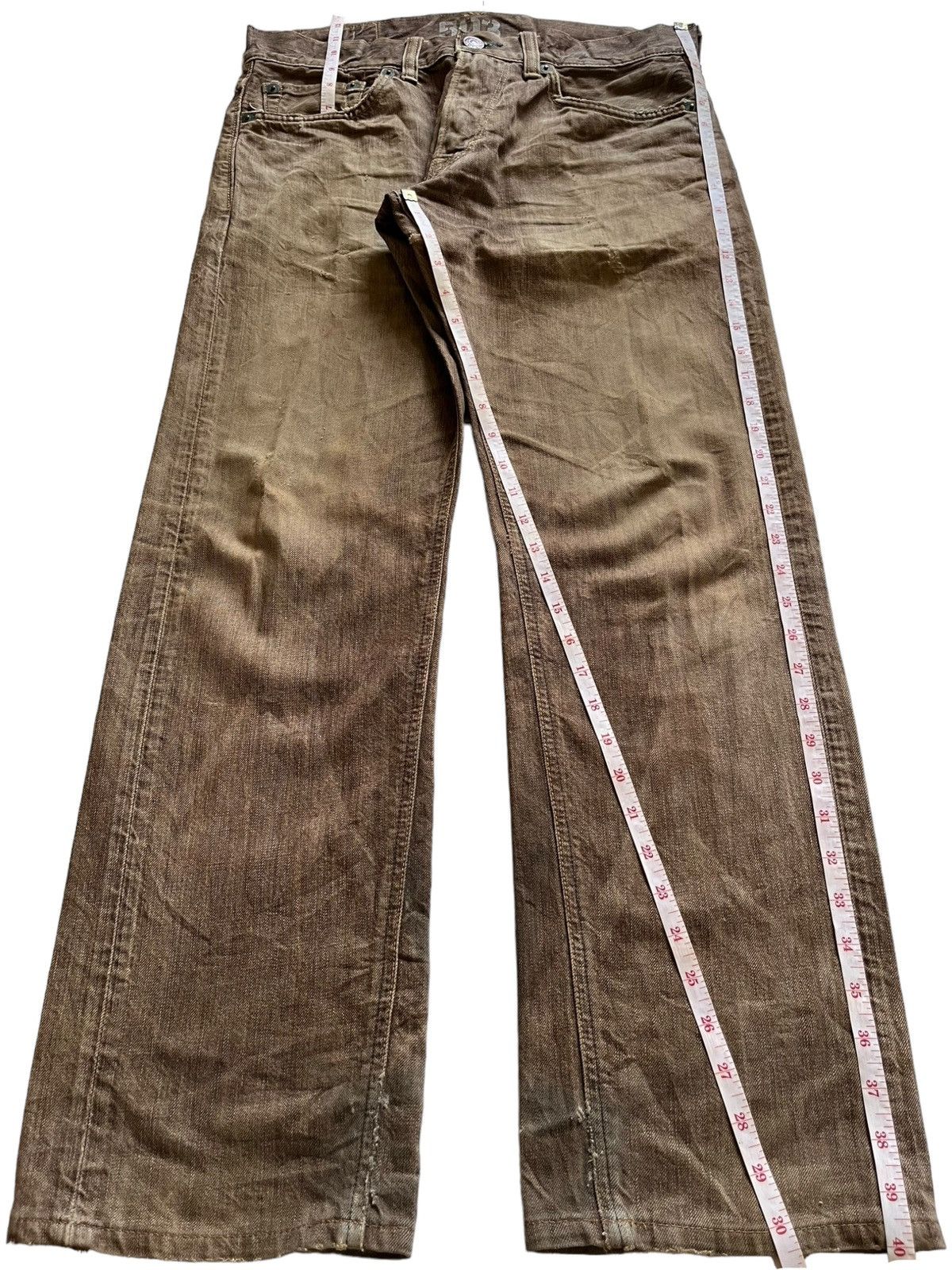 Edwin Vintage Japanese Edwin Rusty Wash Distressed Baggy Jeans Size US 35 - 12 Thumbnail