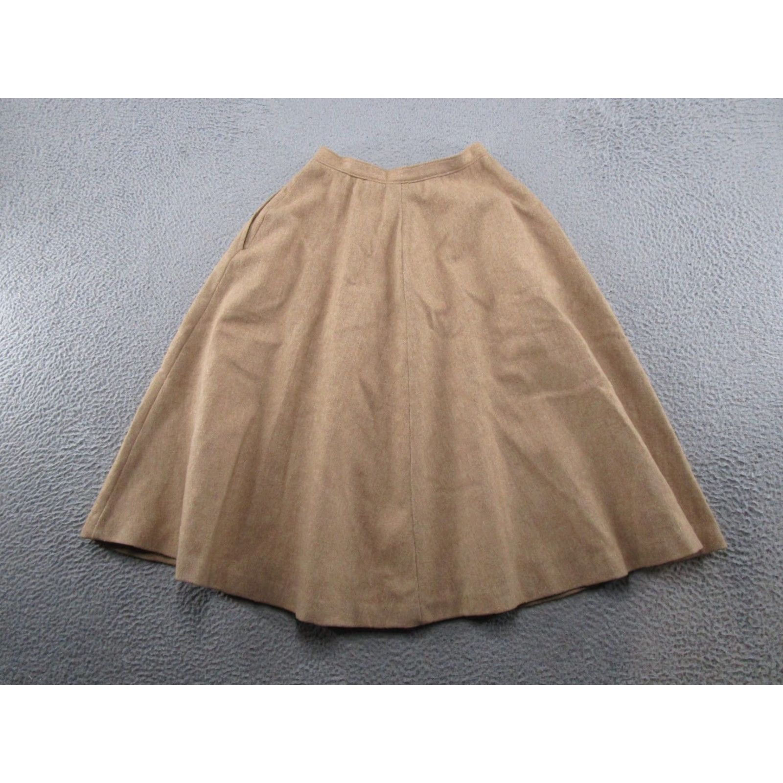 Vintage VINTAGE Jack Winter Wool Blend Lined A-Line Beige Skirt Women's Size 10 Pockets Size 32" / US 10 / IT 46 - 7 Thumbnail