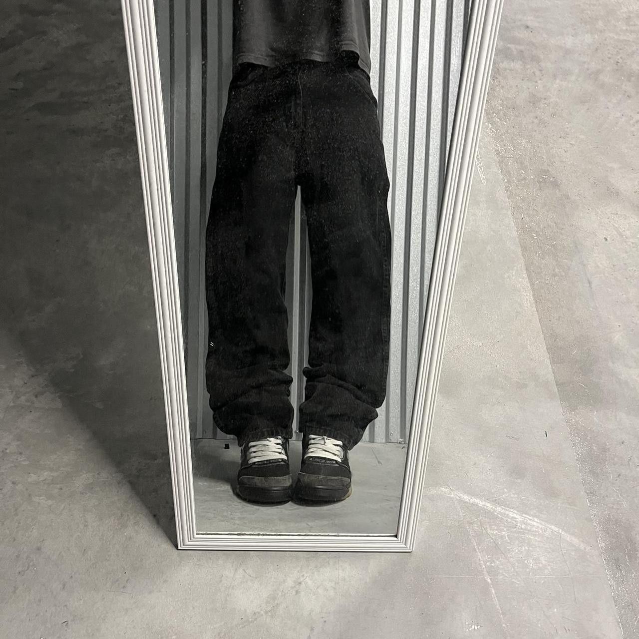 Japanese Brand Crazy Vintage Y2K/2000s Grunge Solid Black Denim Jeans! Size US 30 / EU 46 - 1 Thumbnail
