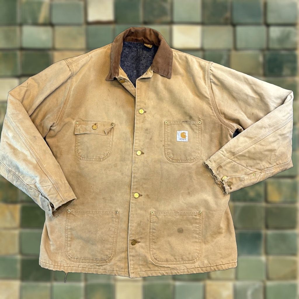 Carhartt VINTAGE Carhartt Barn Chore Coat Blanket Lined Mens 50 Brown Workwear Distressed Casual Size US M / EU 48-50 / 2 - 1 Thumbnail
