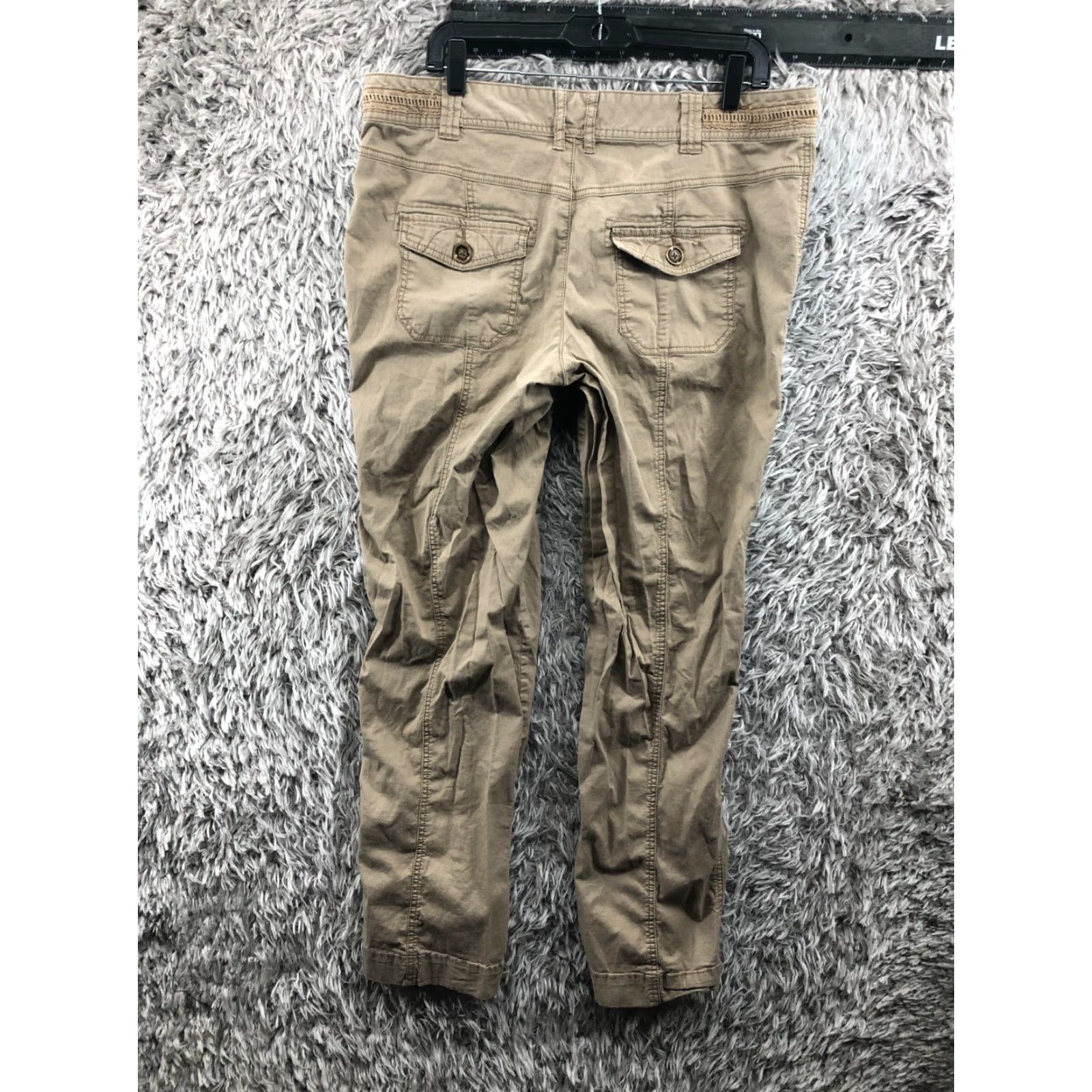 Vintage Maurices Chino Pants Mid Rise Beige Womens M Regular Straight Size 32" / US 10 / IT 46 - 5 Thumbnail